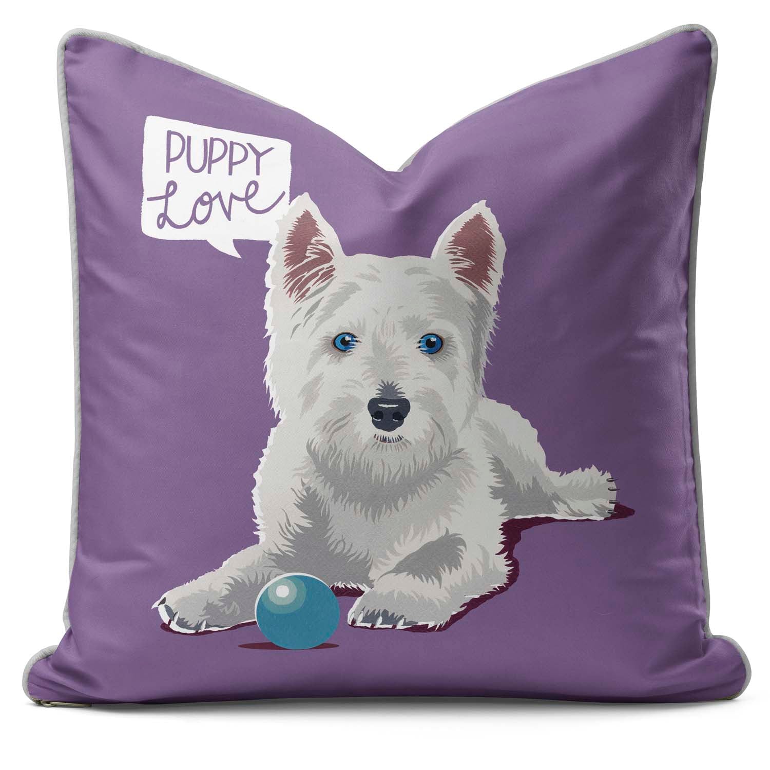 Puppy Love Westie - British Retro Cushion