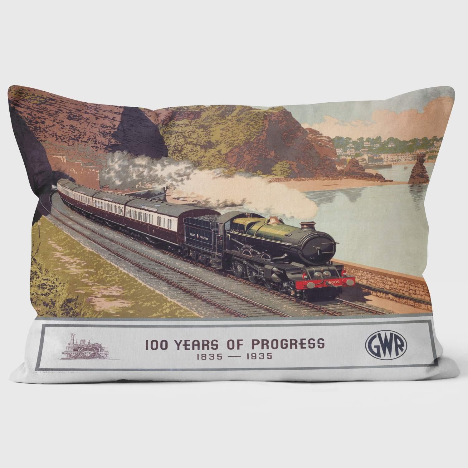 100 Years Of Progress 1835-1935 GWR - National Railway Museum Cushion - Handmade Cushions UK - WeLoveCushions