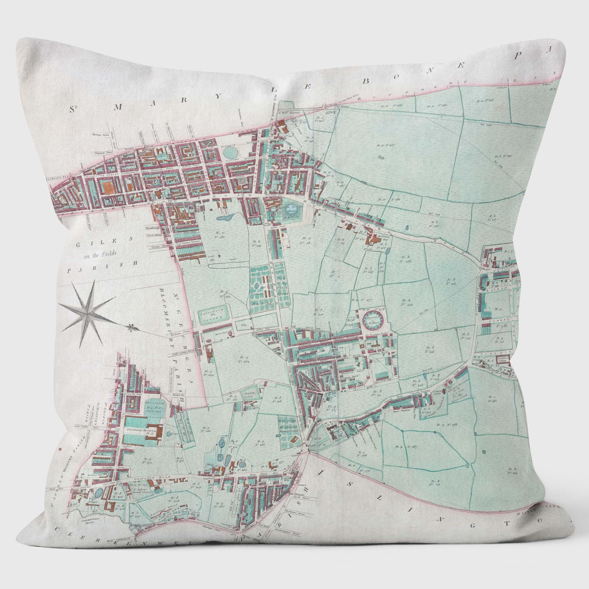 1804 Parish of St. Pancras - British Library Cushions - Handmade Cushions UK - WeLoveCushions