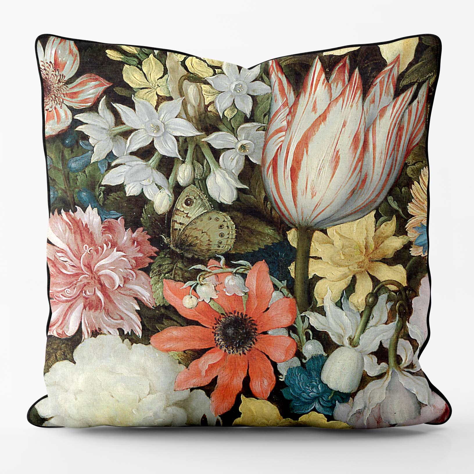 Luxe Bosschaert Still Life - National Gallery Cushion - Handmade Cushions UK - WeLoveCushions