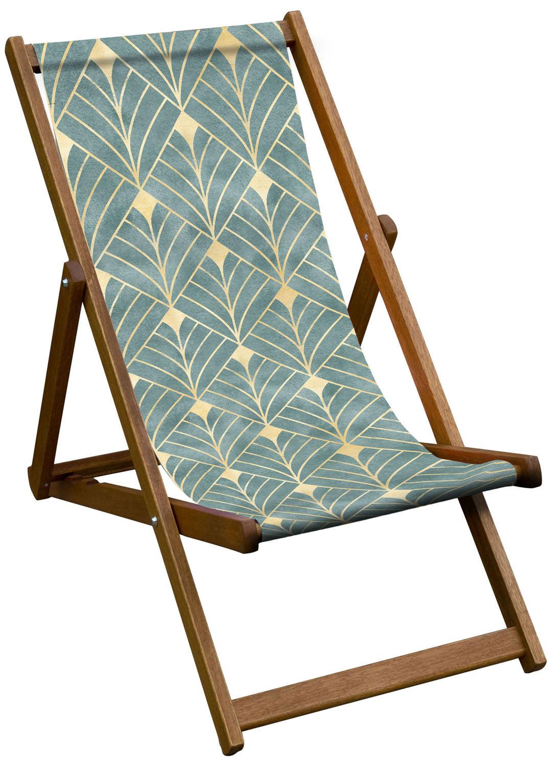 Shell Aqua - Art Deco Deckchair