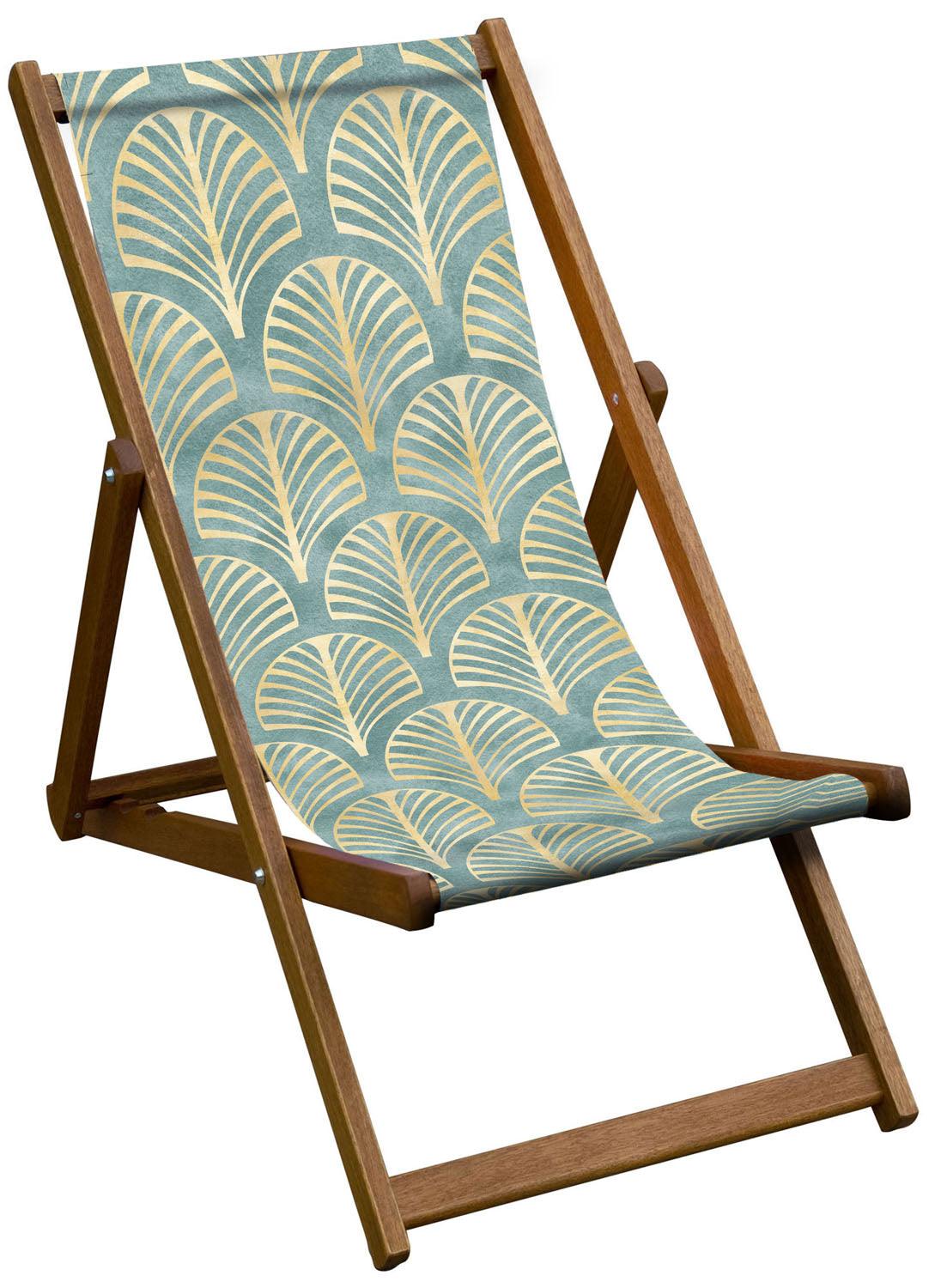 Shell Aqua I - Art Deco Deckchair