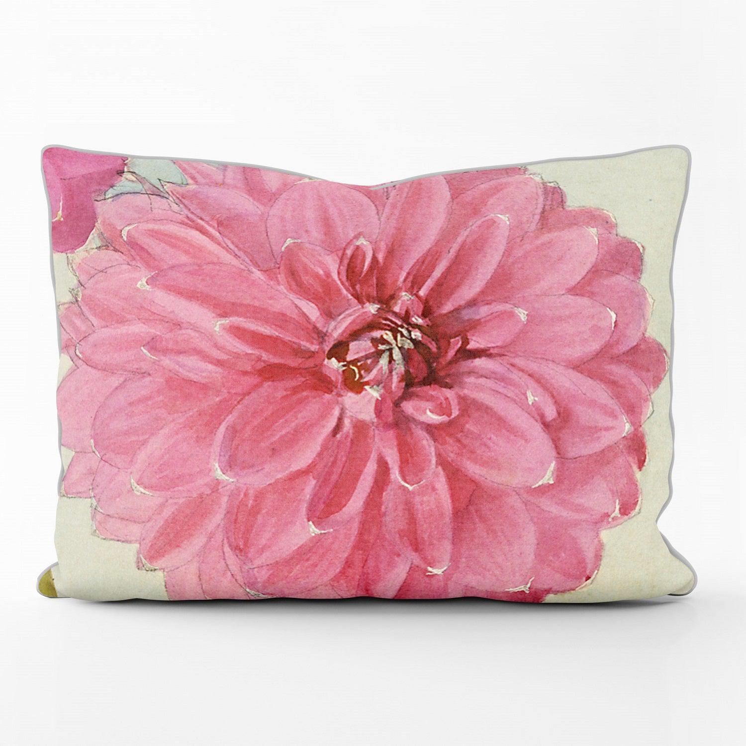 Dahlia Cheal's Pink Single Flower - Alfred Wise Cushion