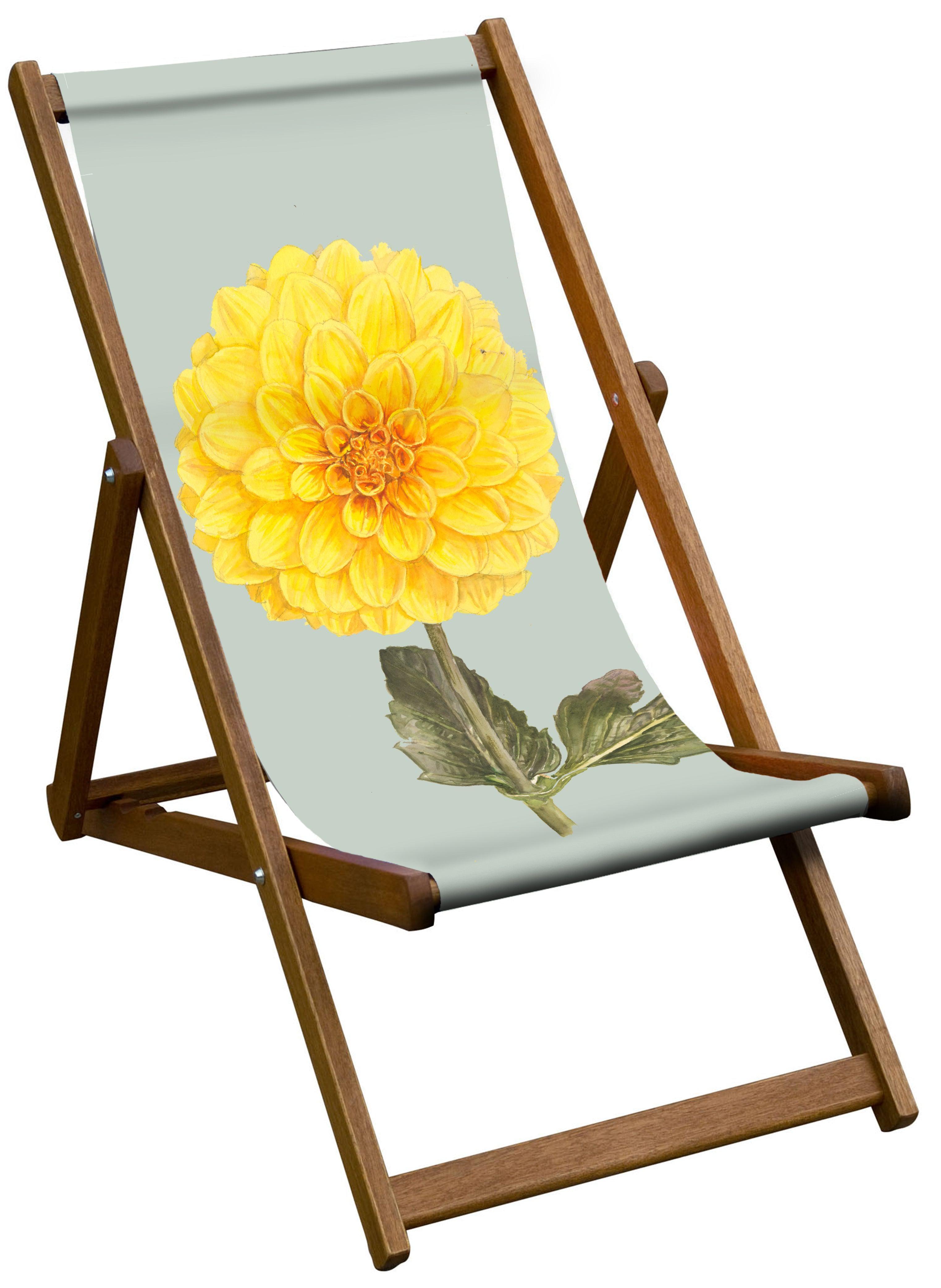 Golden Leader - Alfred Wise Botanical Art Print Deckchair