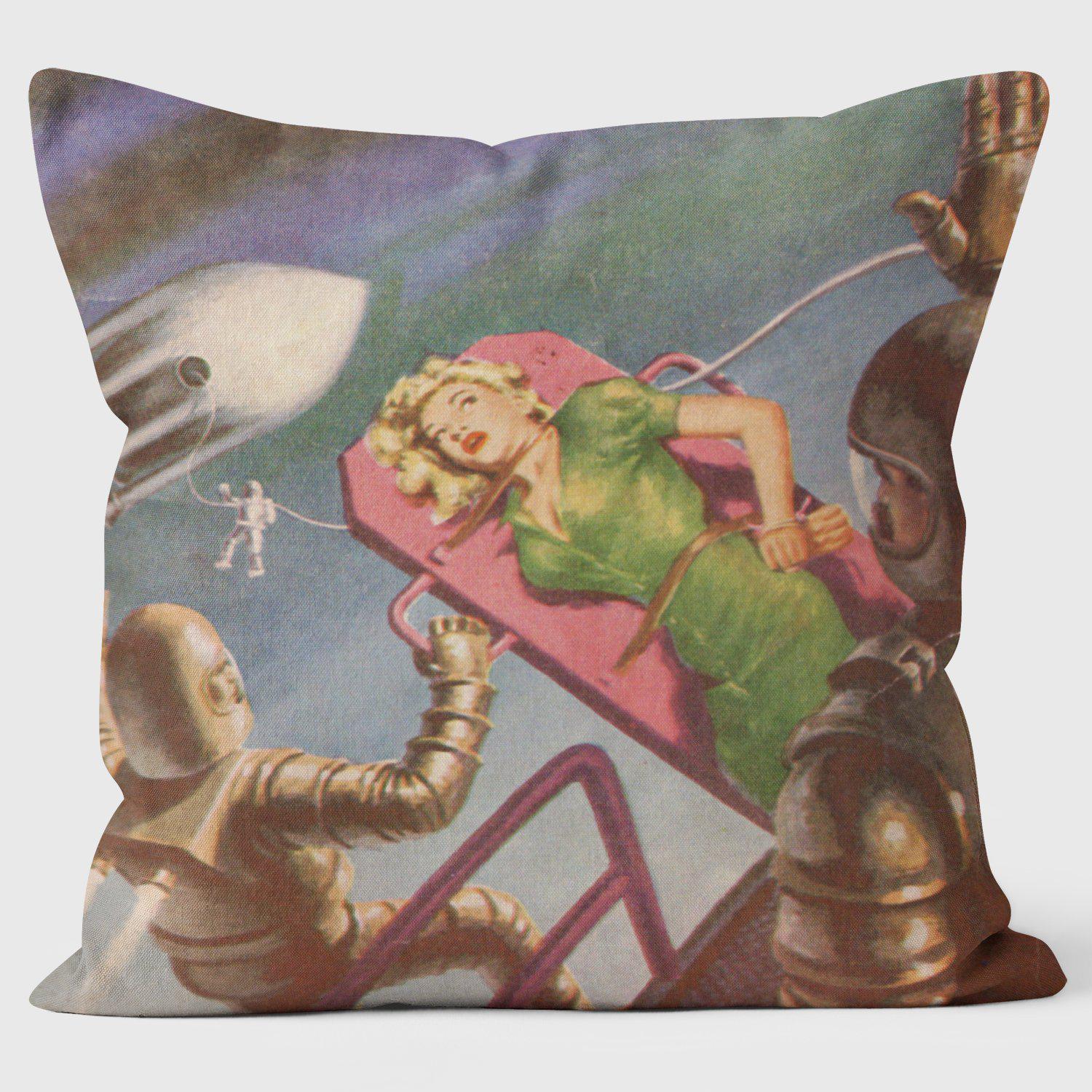 Abduction Sci-Fi Comic Strip - Pulp Fiction Cushion - Handmade Cushions UK - WeLoveCushions