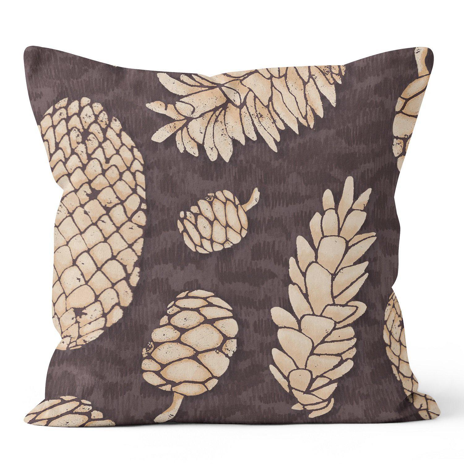 Acorns Brown Cushion - Christmas Seasonal Cushion - Handmade Cushions UK - WeLoveCushions