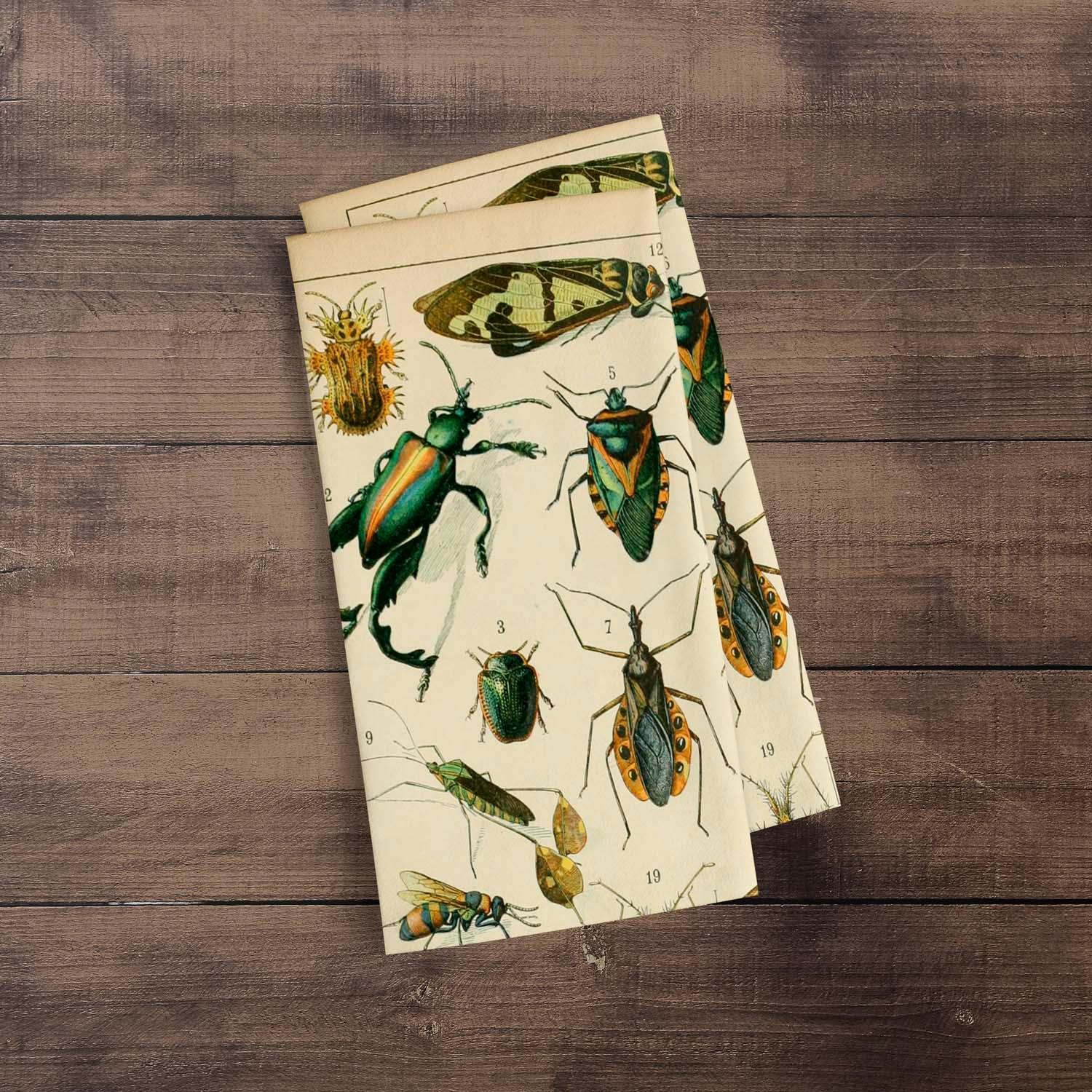 Adolphe Millot - Insectes- Tea Towel