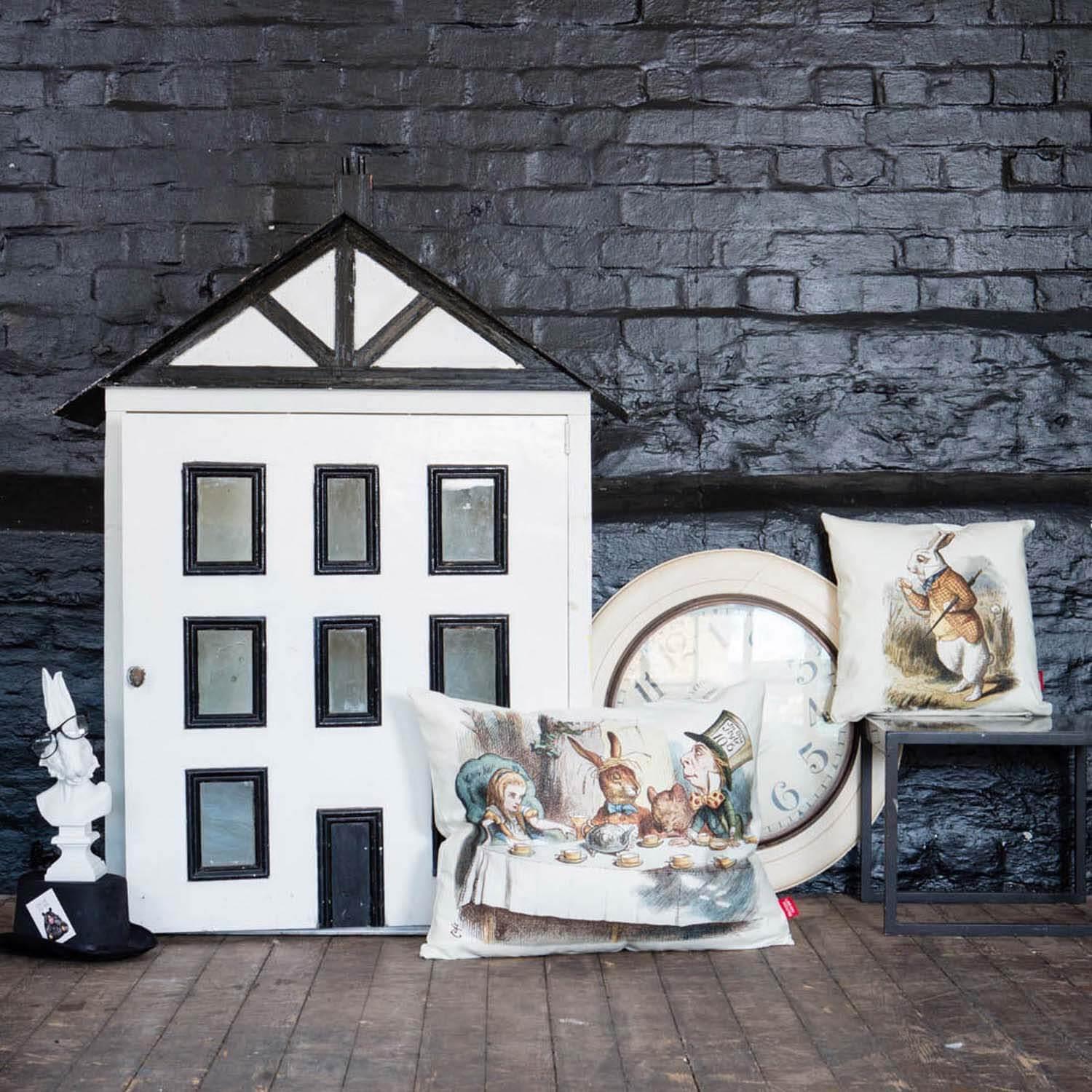 Alice Upset - Alice in Wonderland - Lewis Carroll Cushion - Handmade Cushions UK - WeLoveCushions