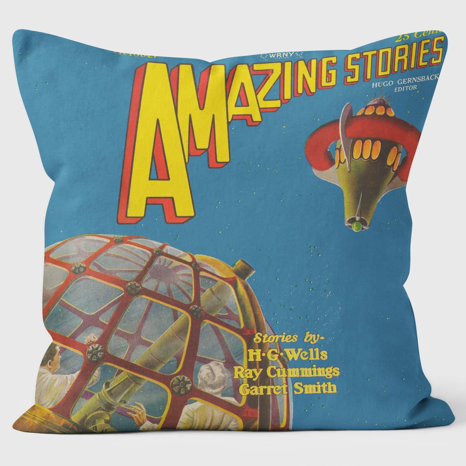 Amazing - HG Wells - Pulp Fiction Cushion - Handmade Cushions UK - WeLoveCushions