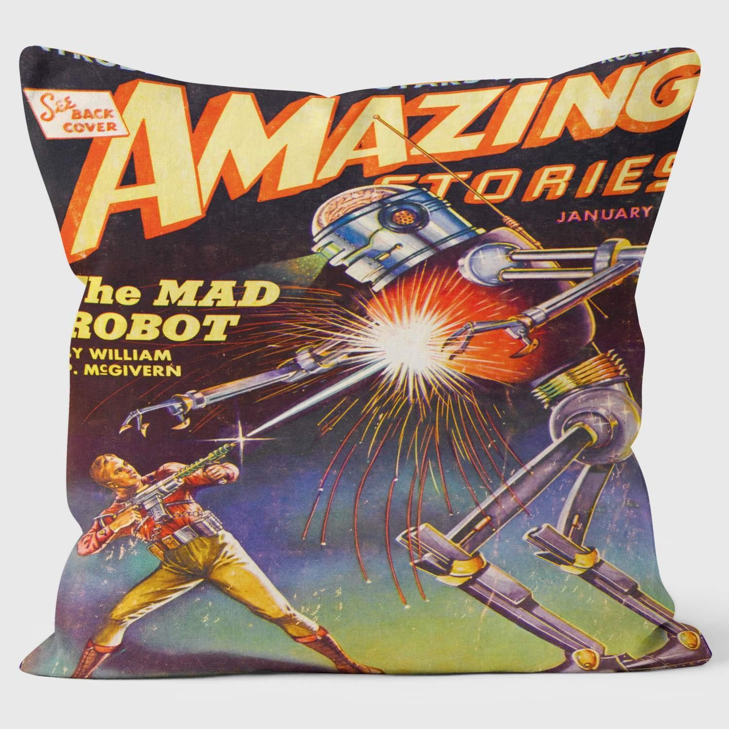 Amazing - The Mad Robot - Pulp Fiction Cushion - Handmade Cushions UK - WeLoveCushions