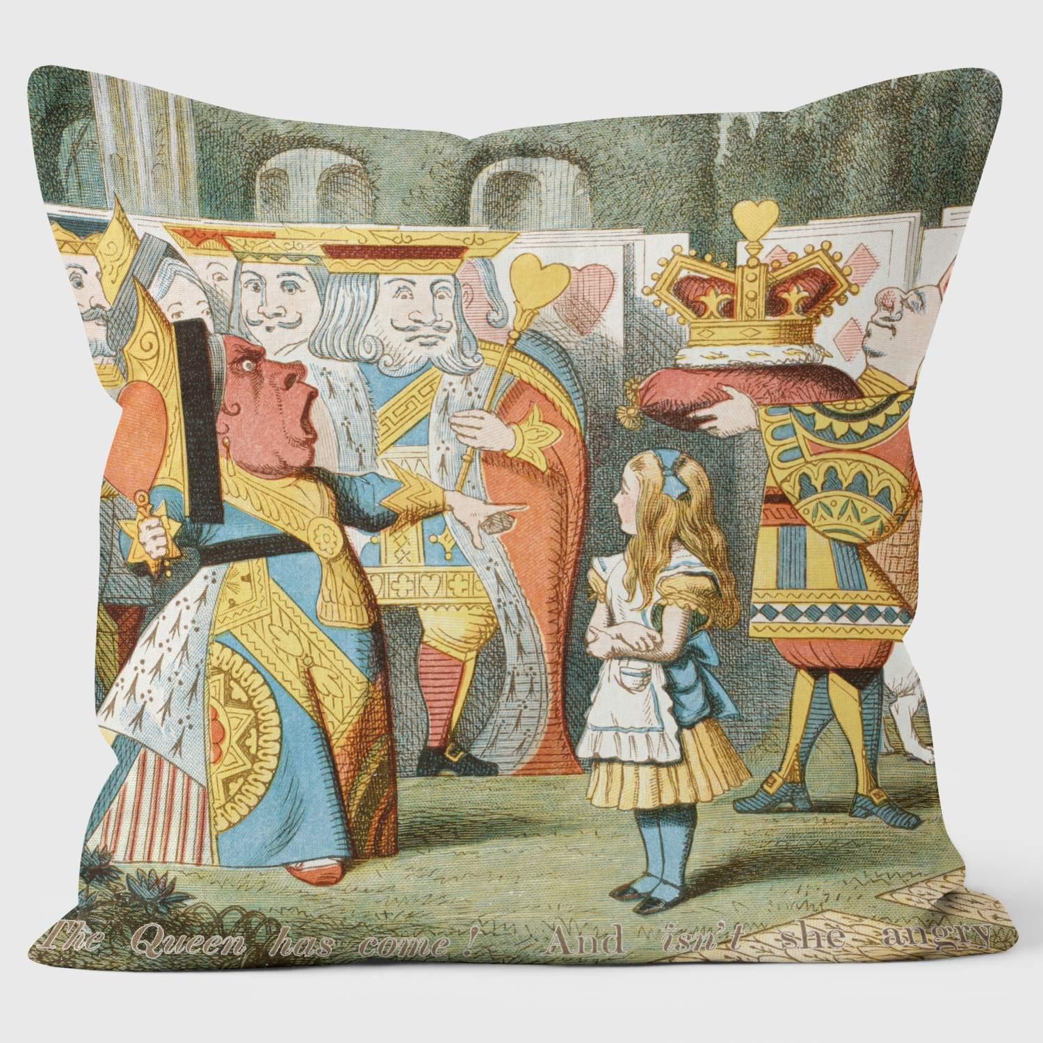 Angry Queen - Alice in Wonderland - Lewis Carroll Cushion - Handmade Cushions UK - WeLoveCushions