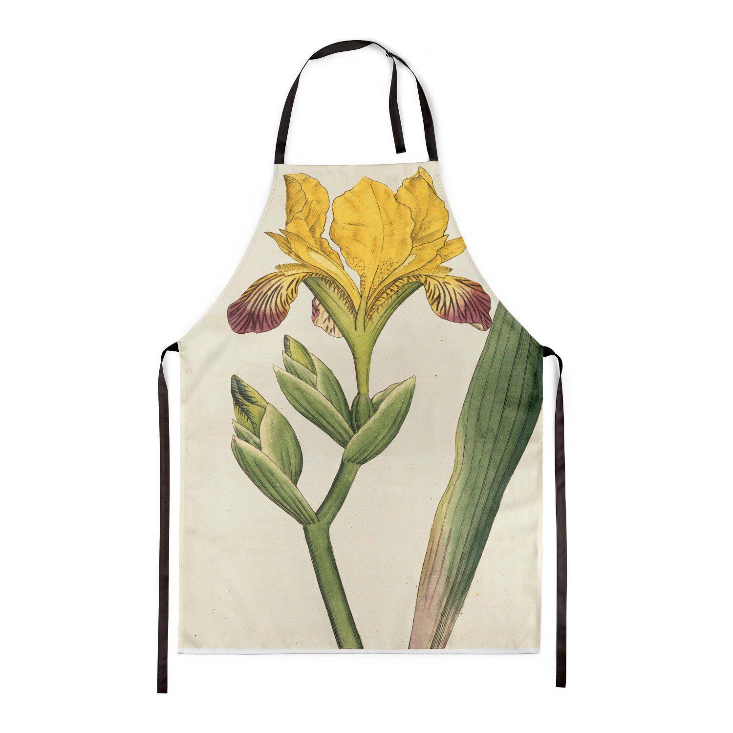 Variegated Iris -  Handmade Botanical Apron