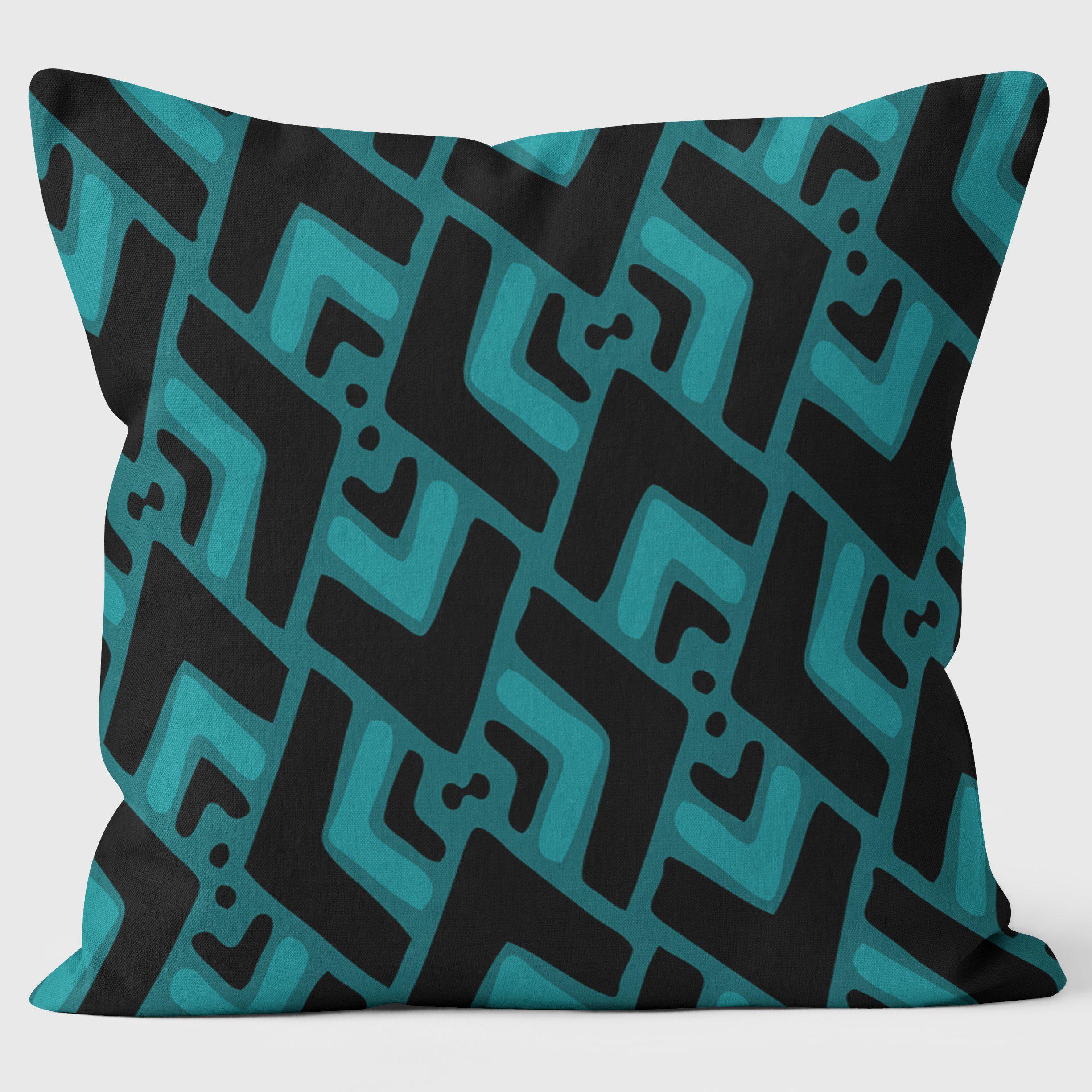 Arrow Blue - Abstract Cushion - Handmade Cushions UK - WeLoveCushions