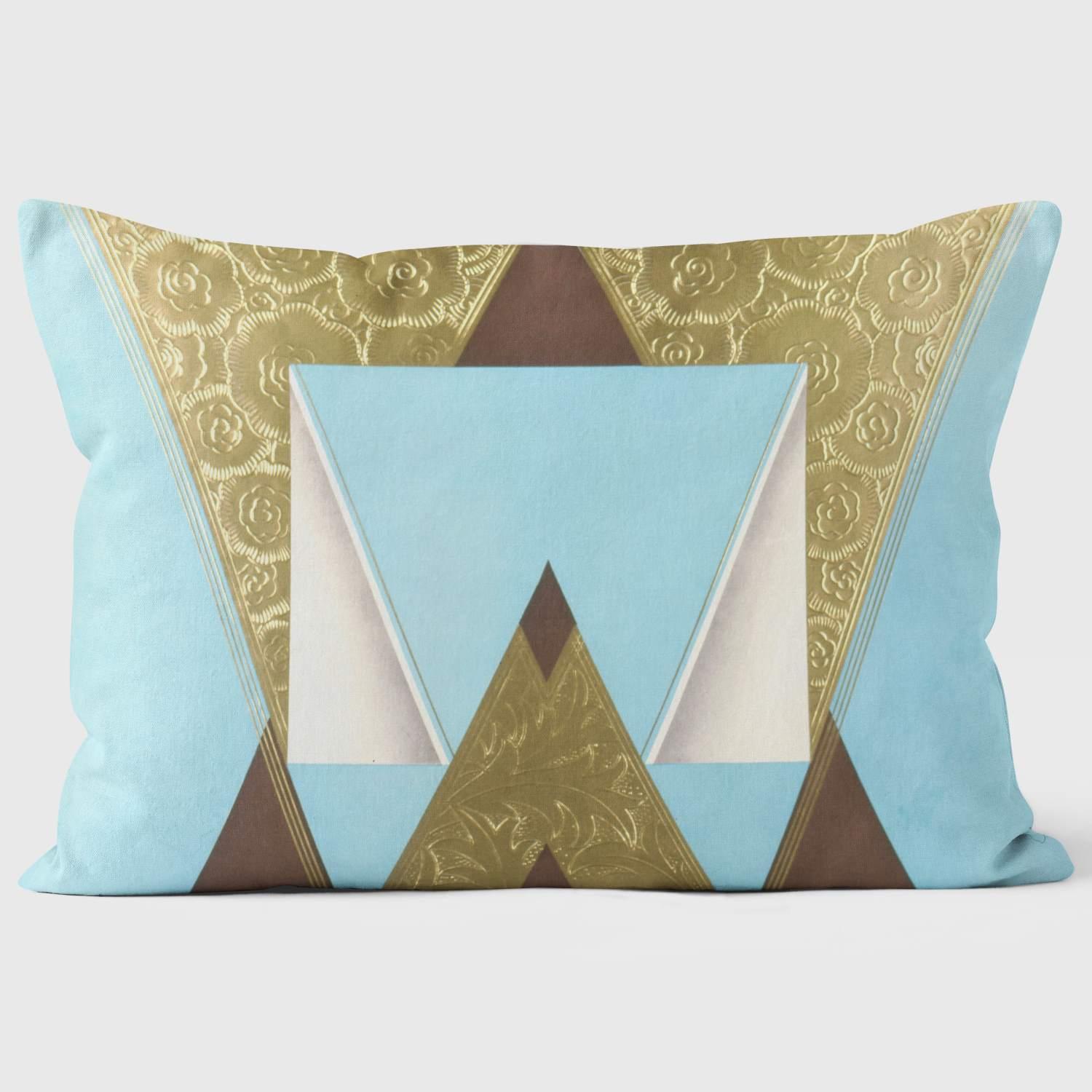 Art Deco Blue Envelope - Art Deco Cushion - Handmade Cushions UK - WeLoveCushions