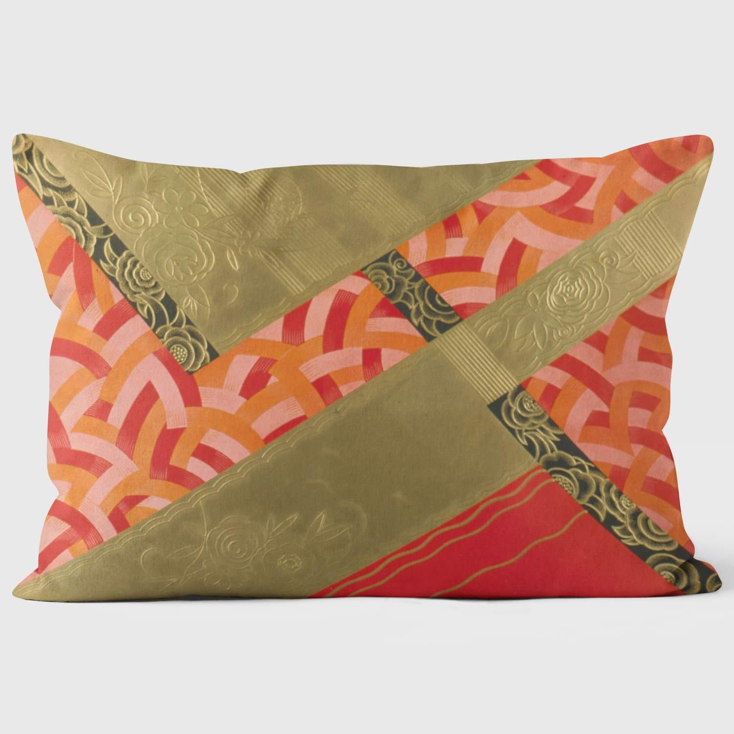 Art Deco Red Envelope - Art Deco Cushion - Handmade Cushions UK - WeLoveCushions