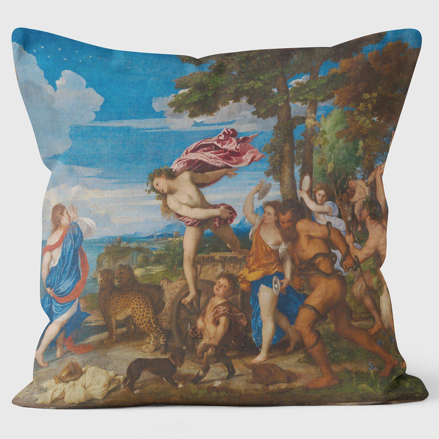 Bacchus and Ariadne - National Gallery Cushion - Handmade Cushions UK - WeLoveCushions
