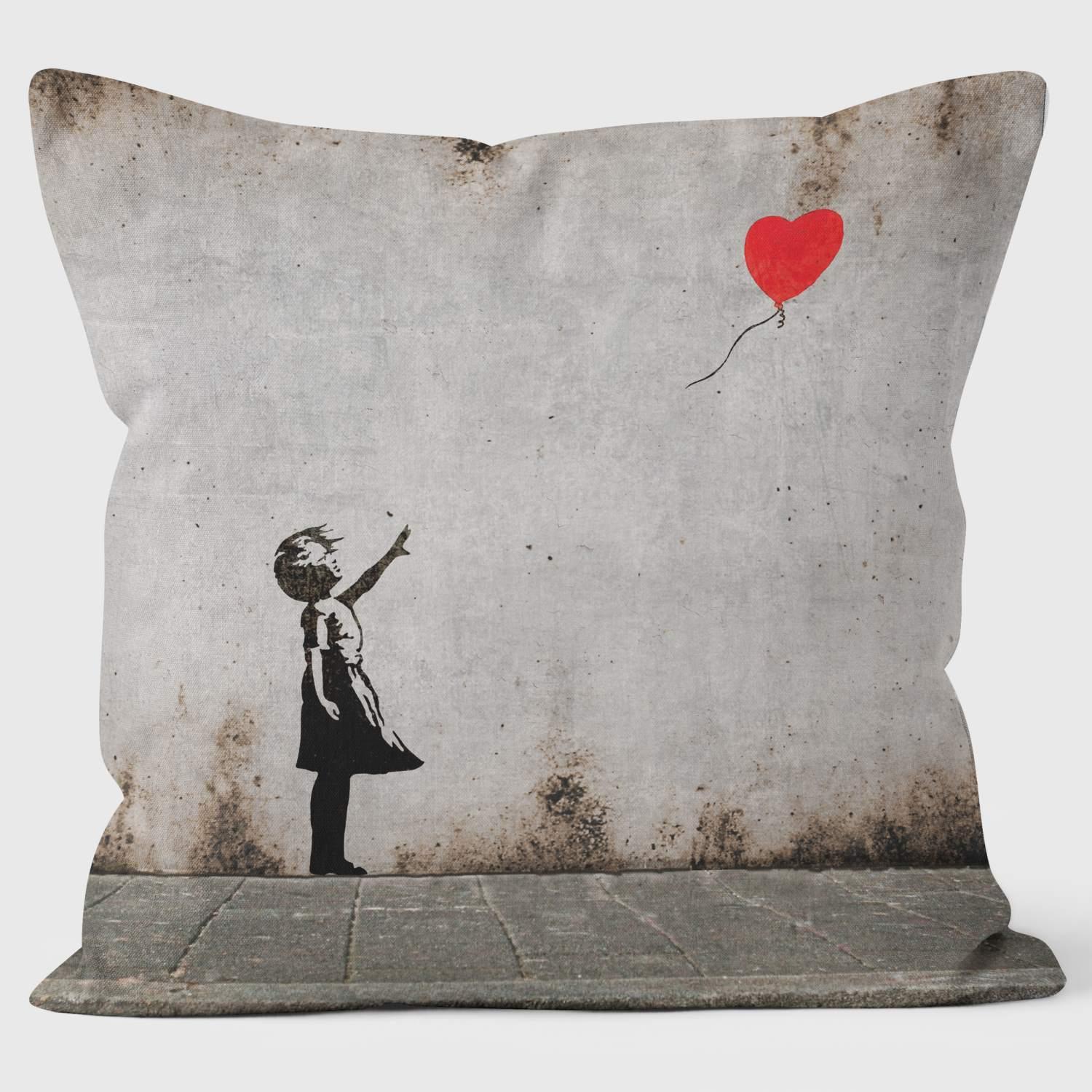 Balloon Girl - Banksy Inspired - Graffiti Art Cushion - Handmade Cushions UK - WeLoveCushions