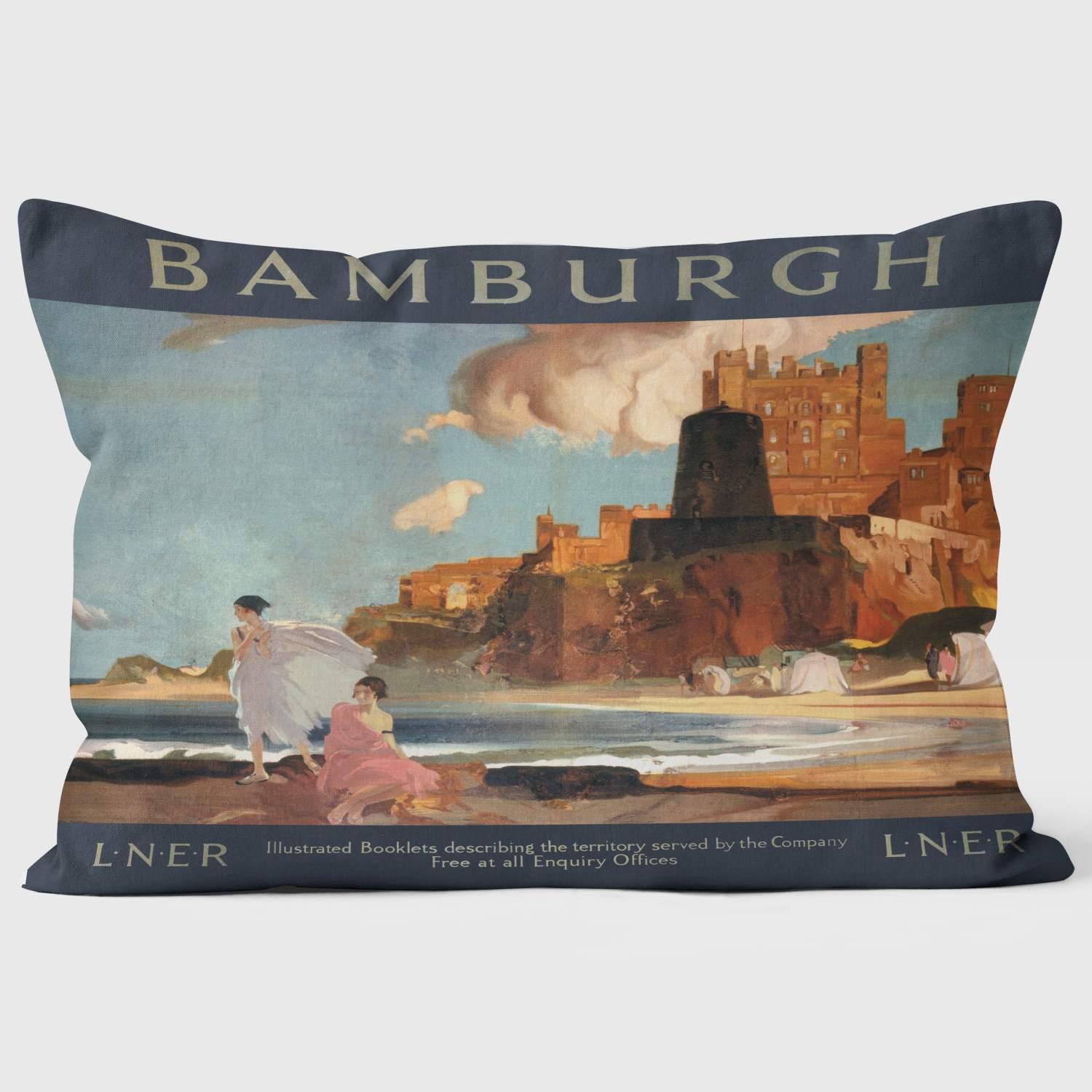 Bamburgh 1925 LNER - National Railway Museum Cushion - Handmade Cushions UK - WeLoveCushions