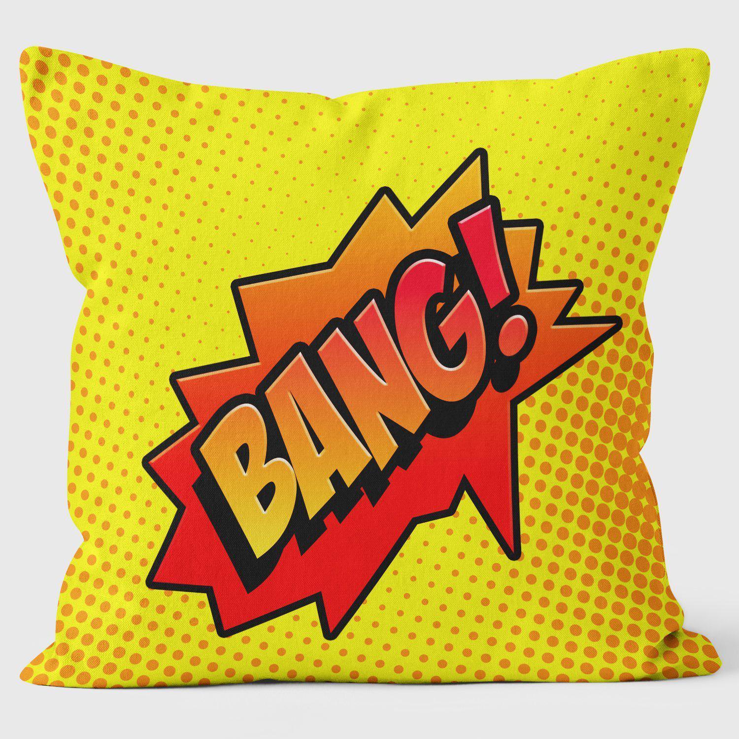 Bang! - Art Print Cushion - Handmade Cushions UK - WeLoveCushions