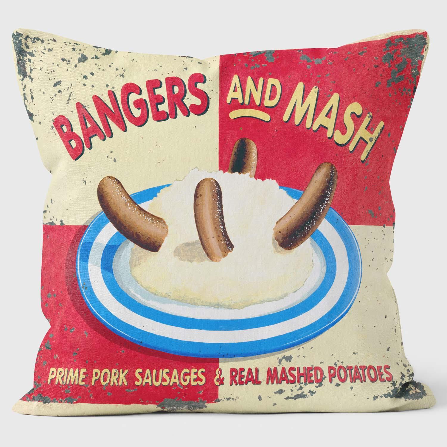 Bangers And Mash - Martin Wiscombe Cushion - Handmade Cushions UK - WeLoveCushions