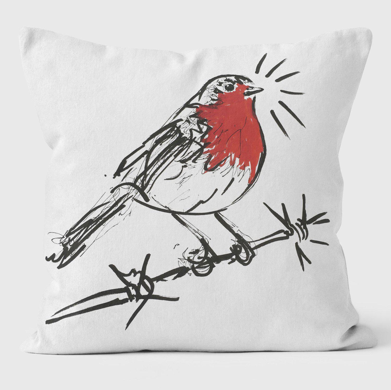 Barbed Bird - Sarah Thornton Cushion - Handmade Cushions UK - WeLoveCushions