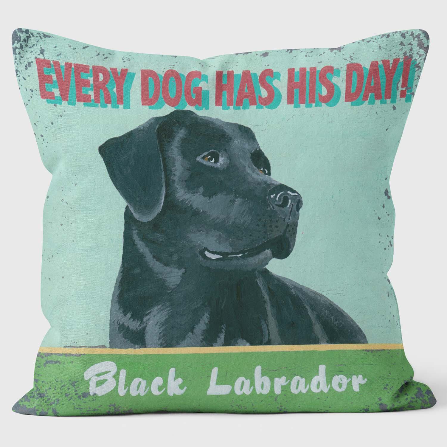 Black Labrador - Martin Wiscombe Cushion - Handmade Cushions UK - WeLoveCushions