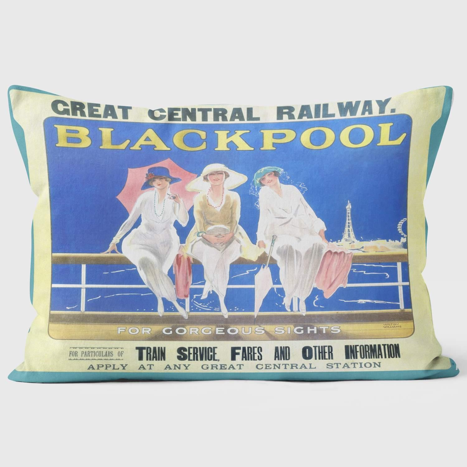 Blackpool GCR 1910 - National Railway Museum Cushion - Handmade Cushions UK - WeLoveCushions