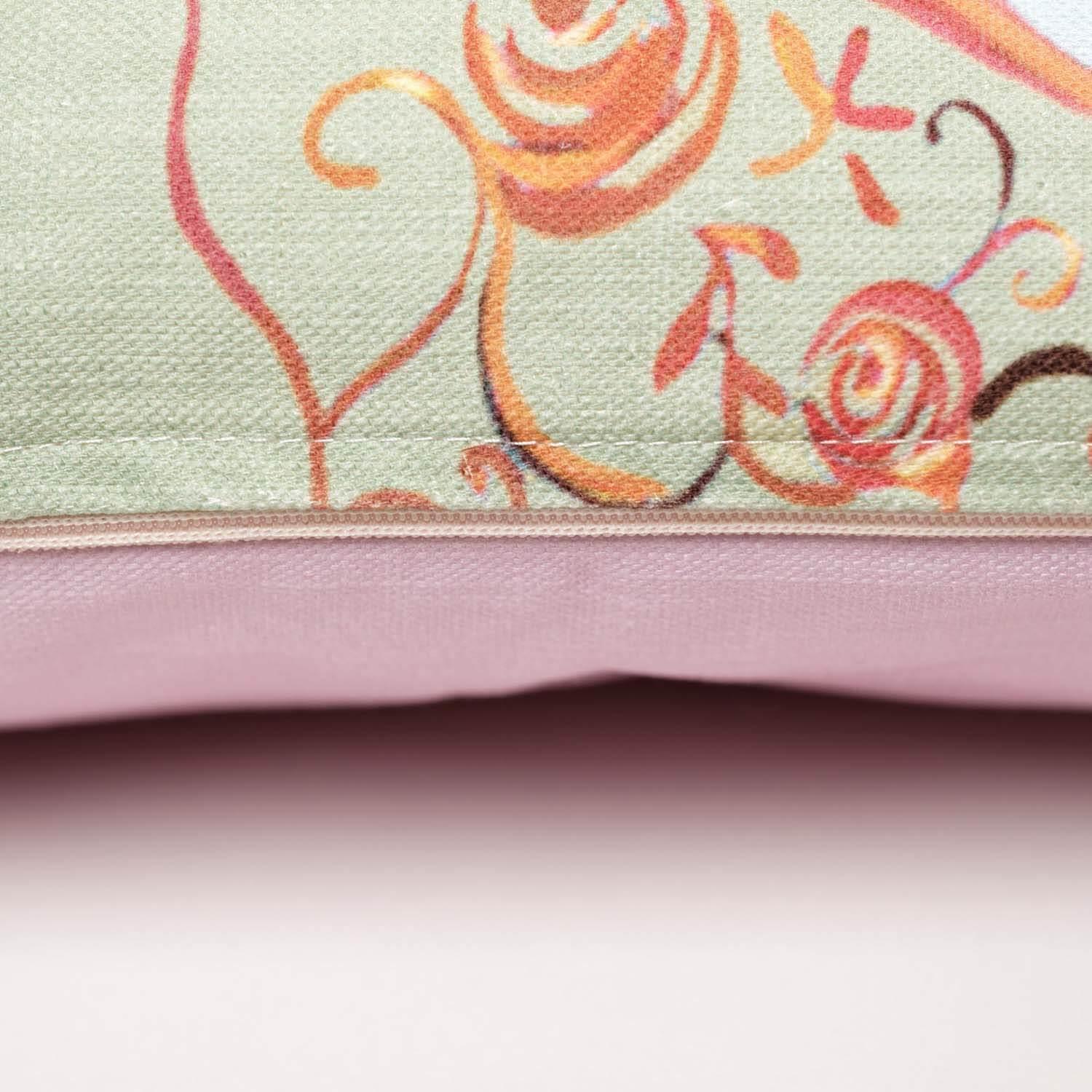 Blossom & Budgies - Funky Art Cushion - Garden Of Eden - House Of Turnowsky Pillows - Handmade Cushions UK - WeLoveCushions