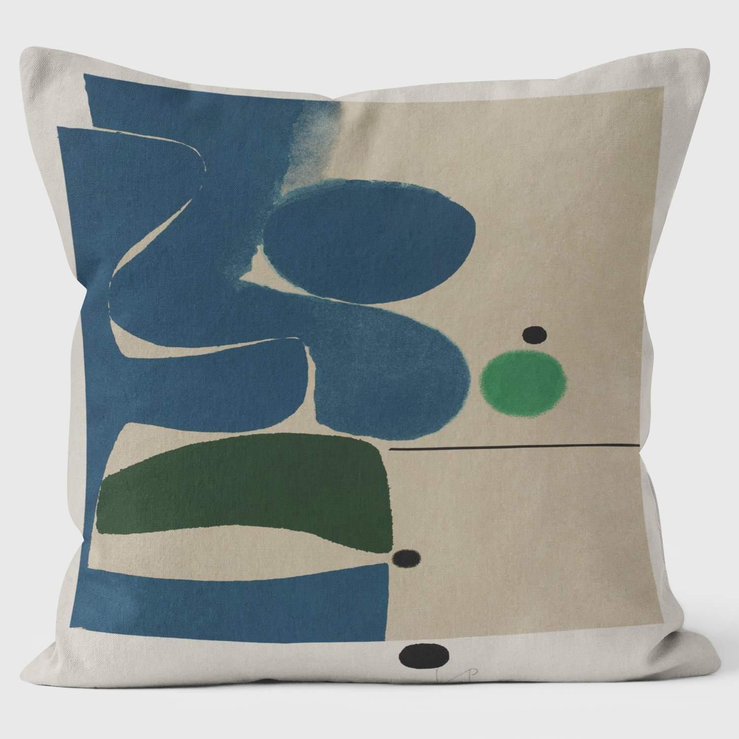 Blue Development Green -TATE - Victor Pasmore Cushion - Handmade Cushions UK - WeLoveCushions