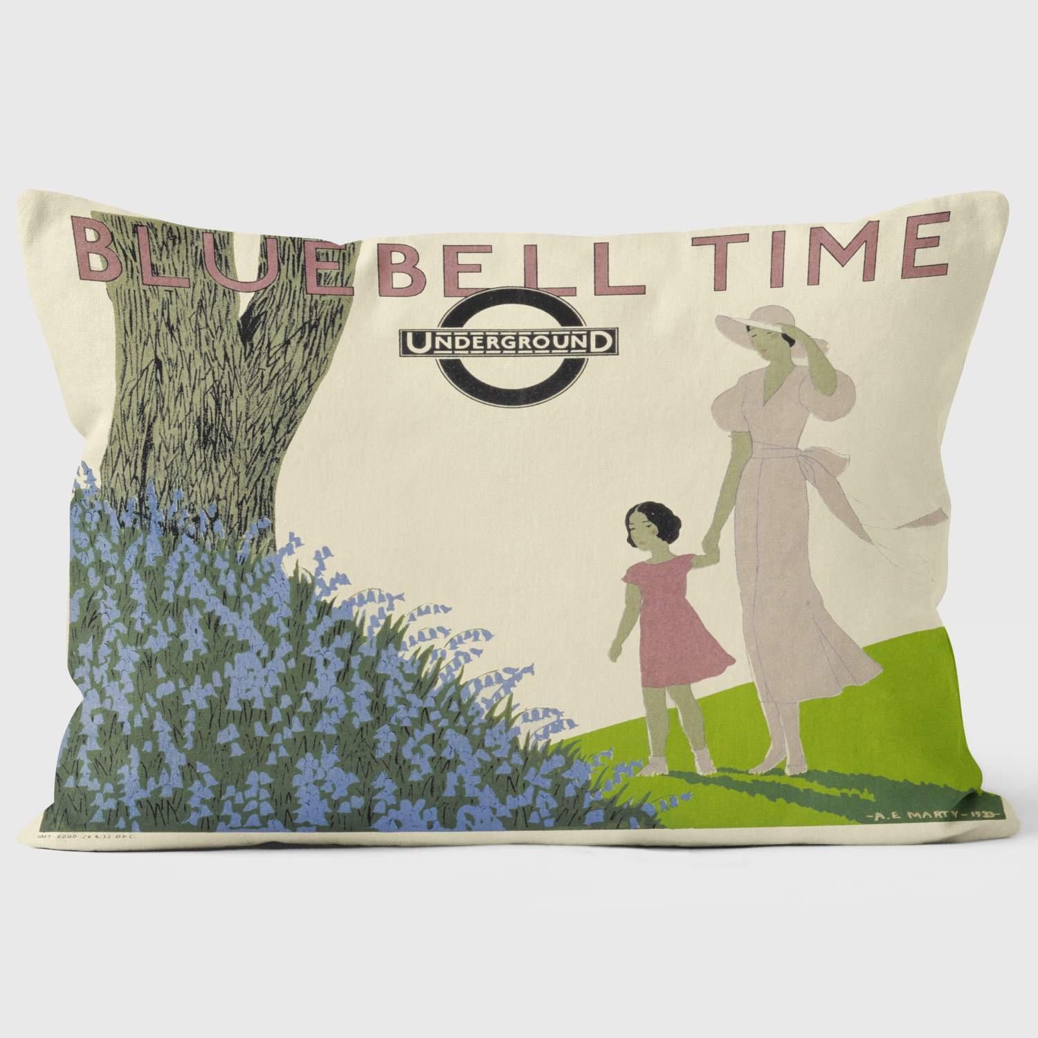 Bluebell Time 3 - London Transport Cushion - Handmade Cushions UK - WeLoveCushions