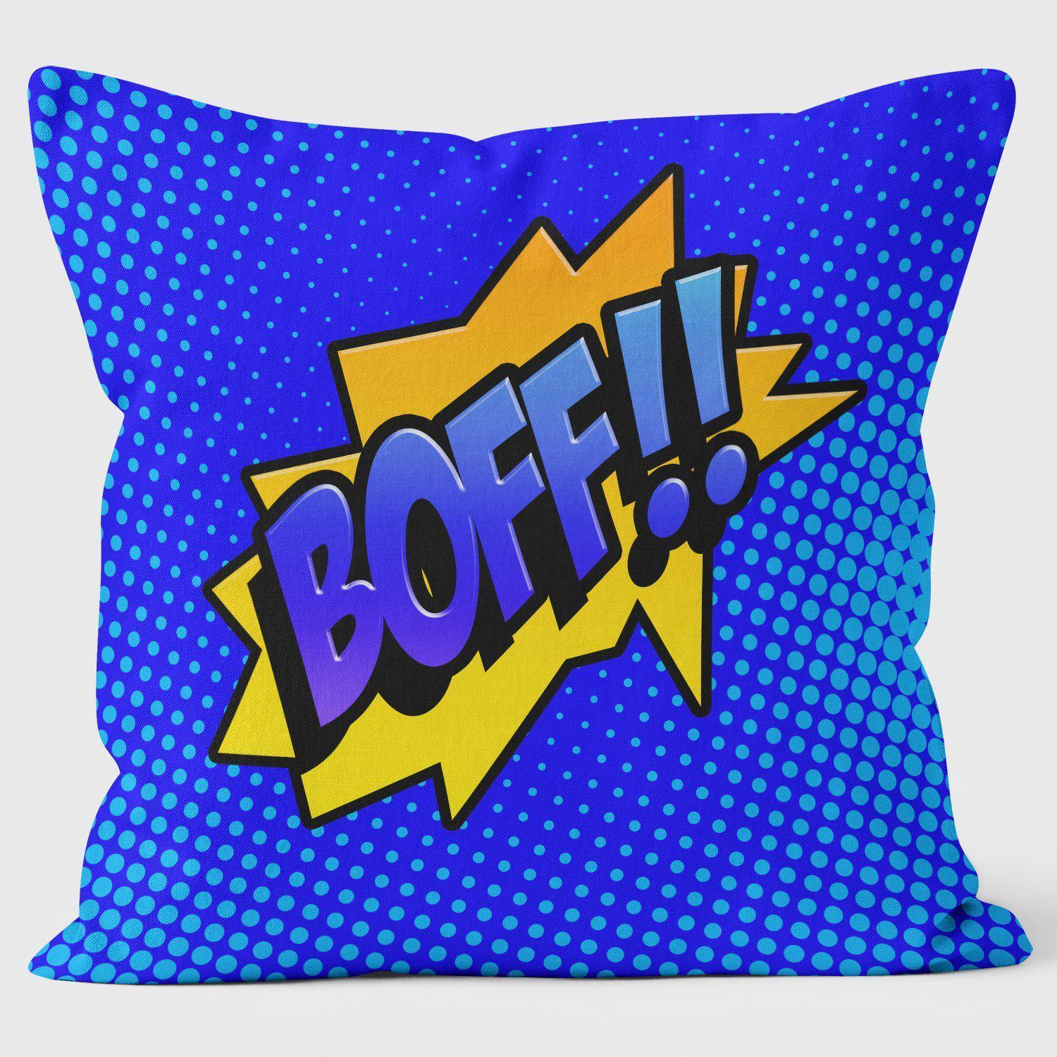 Boff! - Art Print Cushion - Handmade Cushions UK - WeLoveCushions