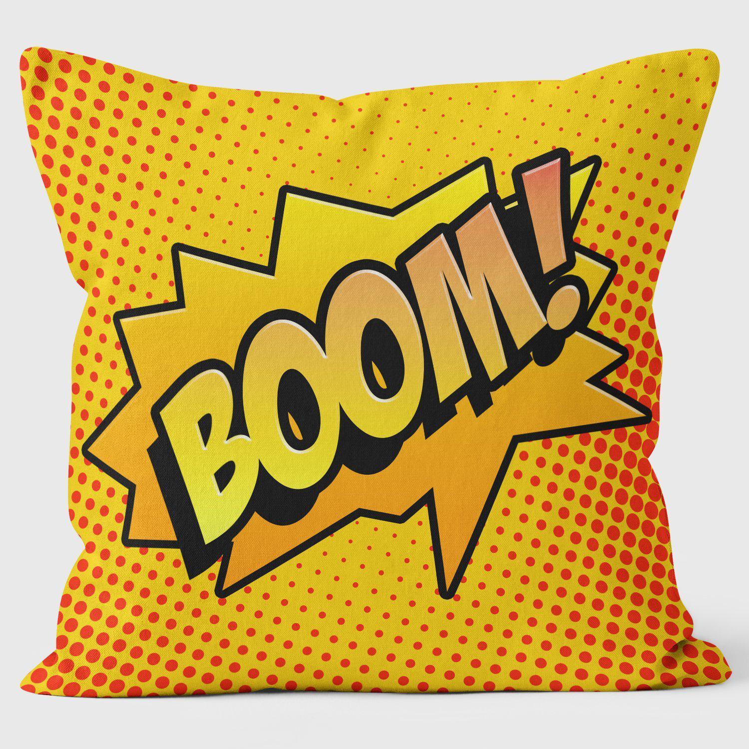 Boom! - Art Print Cushion - Handmade Cushions UK - WeLoveCushions
