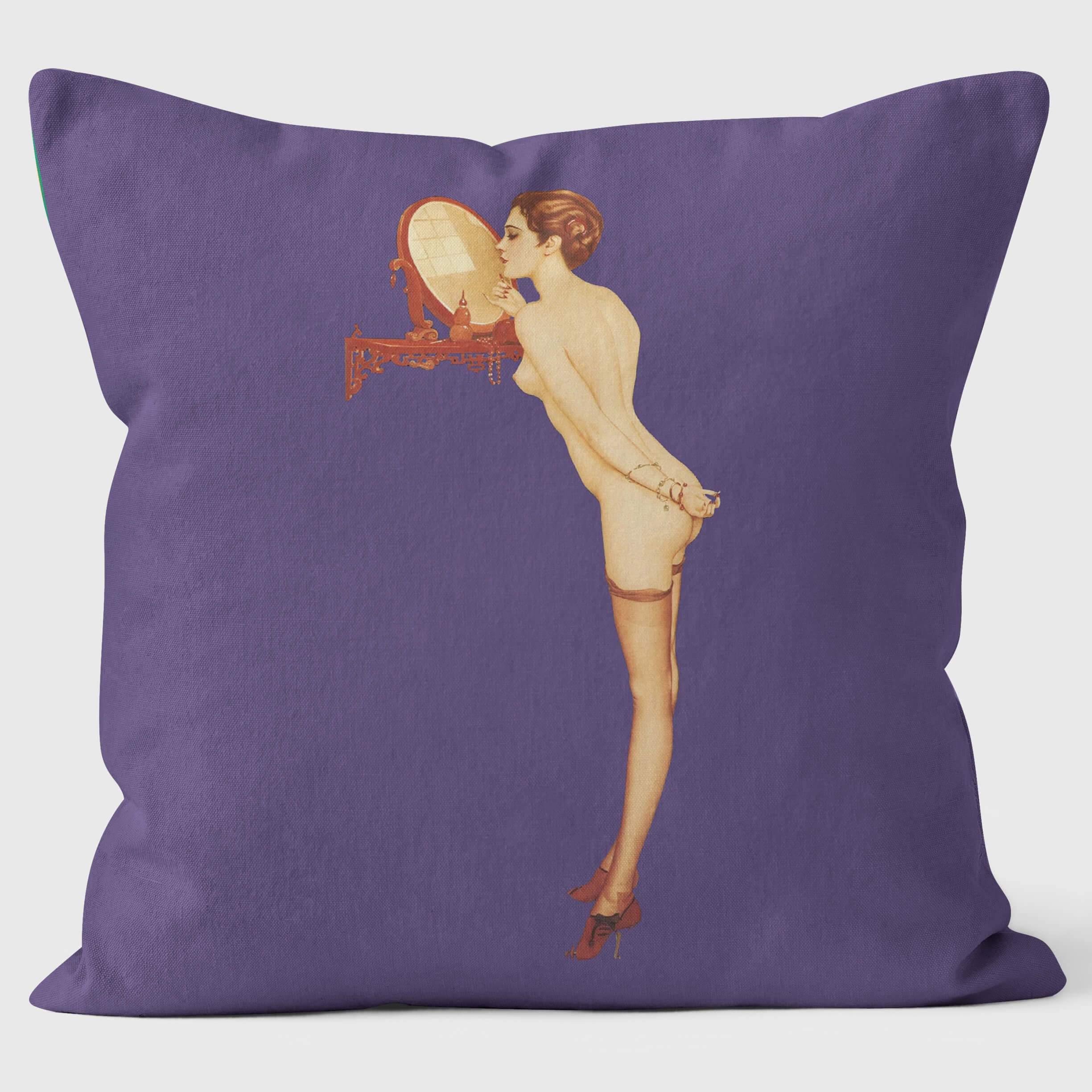 Boudoir Girl - Pin Up Girl - Art Print Cushion - Handmade Cushions UK - WeLoveCushions