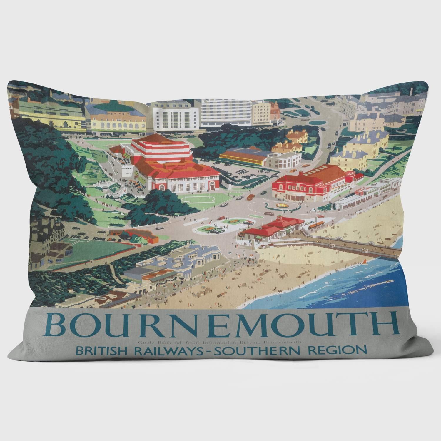 Bournemouth BR 1947 - National Railway Museum Cushion - Handmade Cushions UK - WeLoveCushions