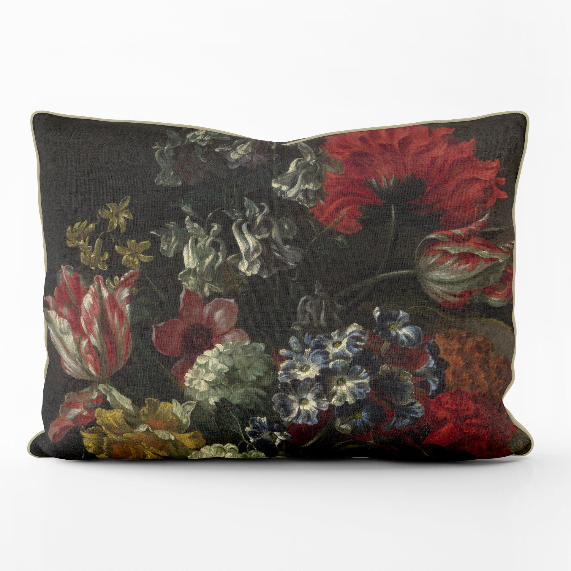 Bowl Of Flowers - Marie Blancour - National Gallery LUXE Cushion - Handmade Cushions UK - WeLoveCushions