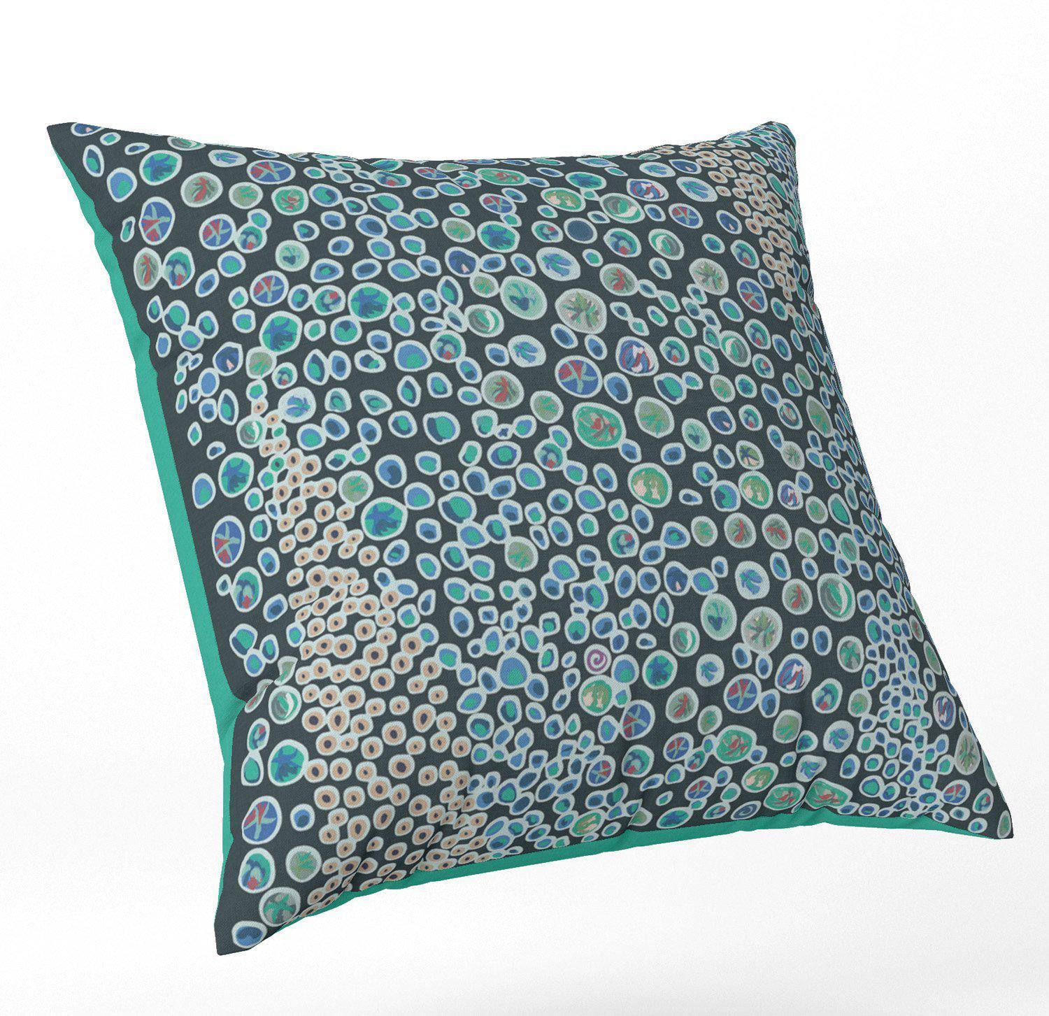 Bubbles (Green) - Funky Art Cushion - Bellissima - House Of Turnowsky Pillows - Handmade Cushions UK - WeLoveCushions