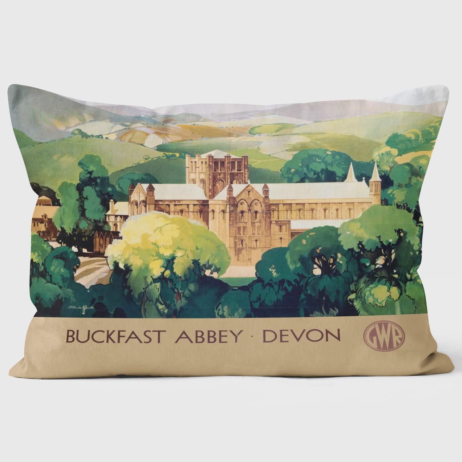 Buckfast Abbey Devon GWR 1923-1947 - National Railway Museum Cushion - Handmade Cushions UK - WeLoveCushions