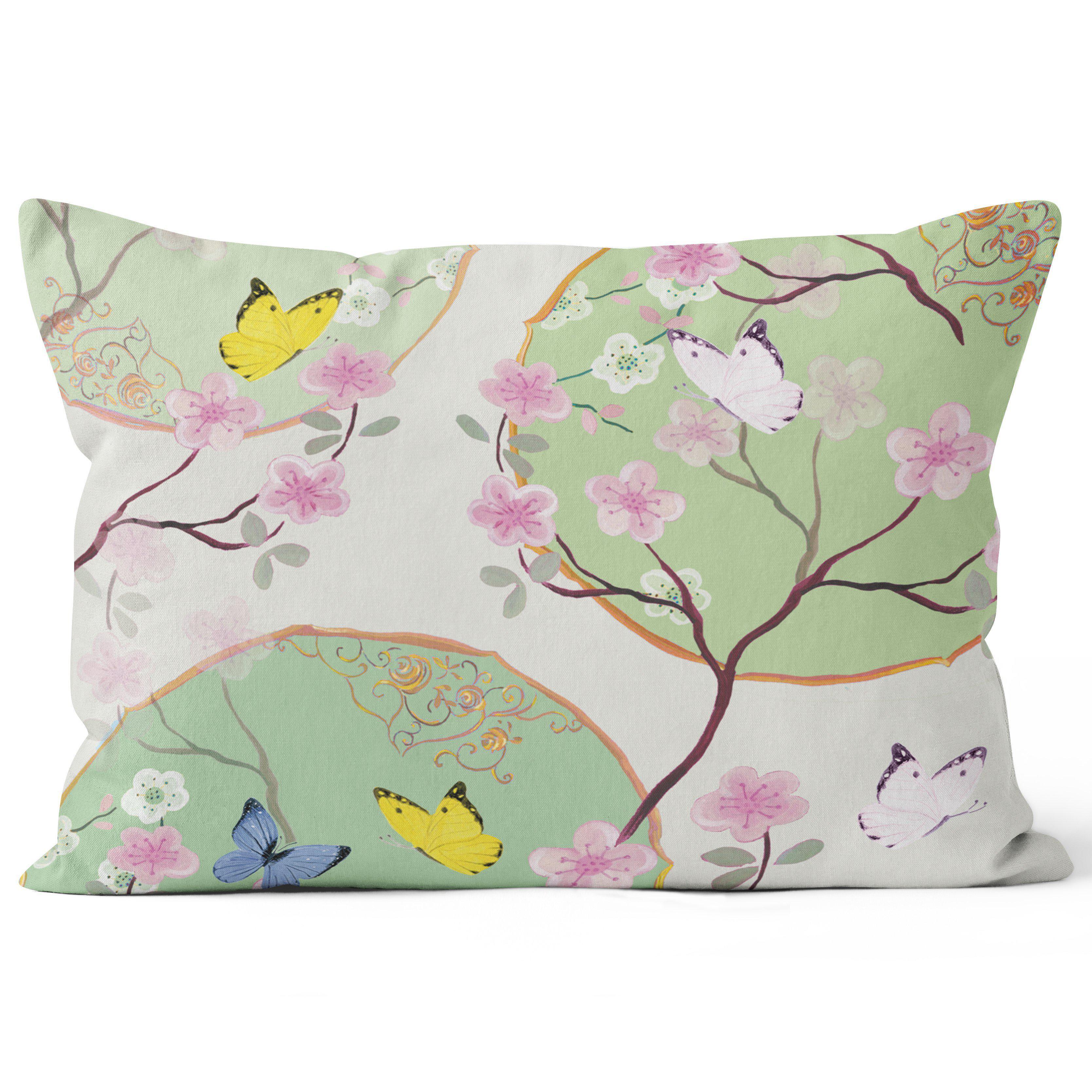 Butterfly Dreams ( White) - Funky Art Cushion - Garden Of Eden - House Of Turnowsky Pillows - Handmade Cushions UK - WeLoveCushions