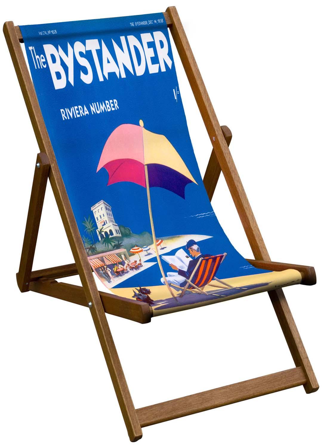 Bystander Man and Dogs - Art Print Travel Deckchair