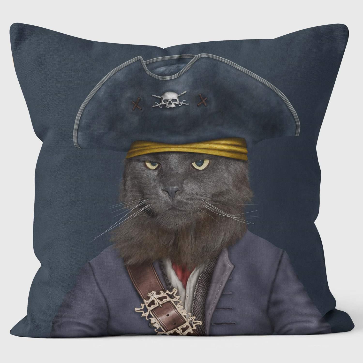 Catbeard Pirate - Pets Rock Cushion - Handmade Cushions UK - WeLoveCushions