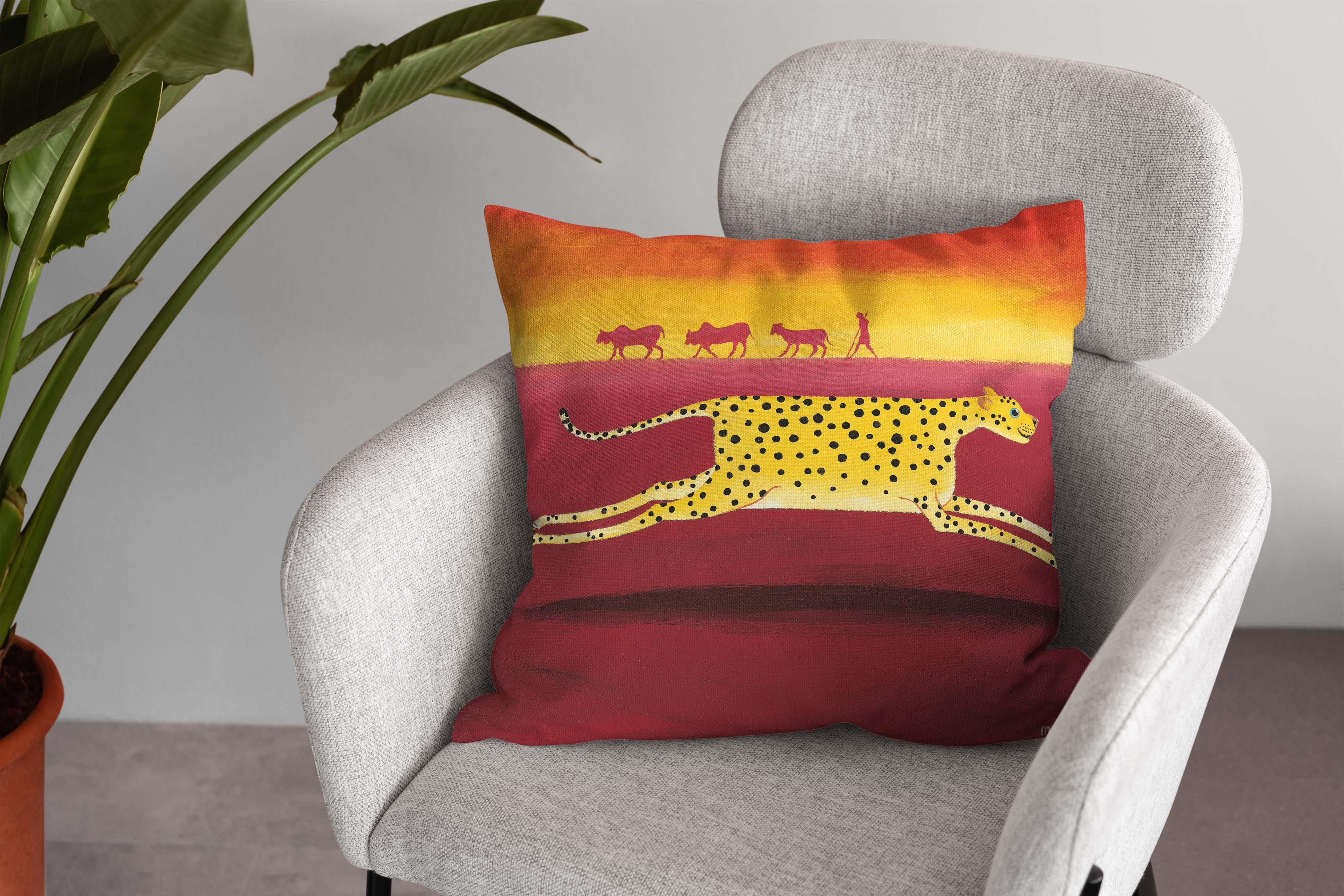 Cheetah - Martin Wiscombe - Art Print Cushion