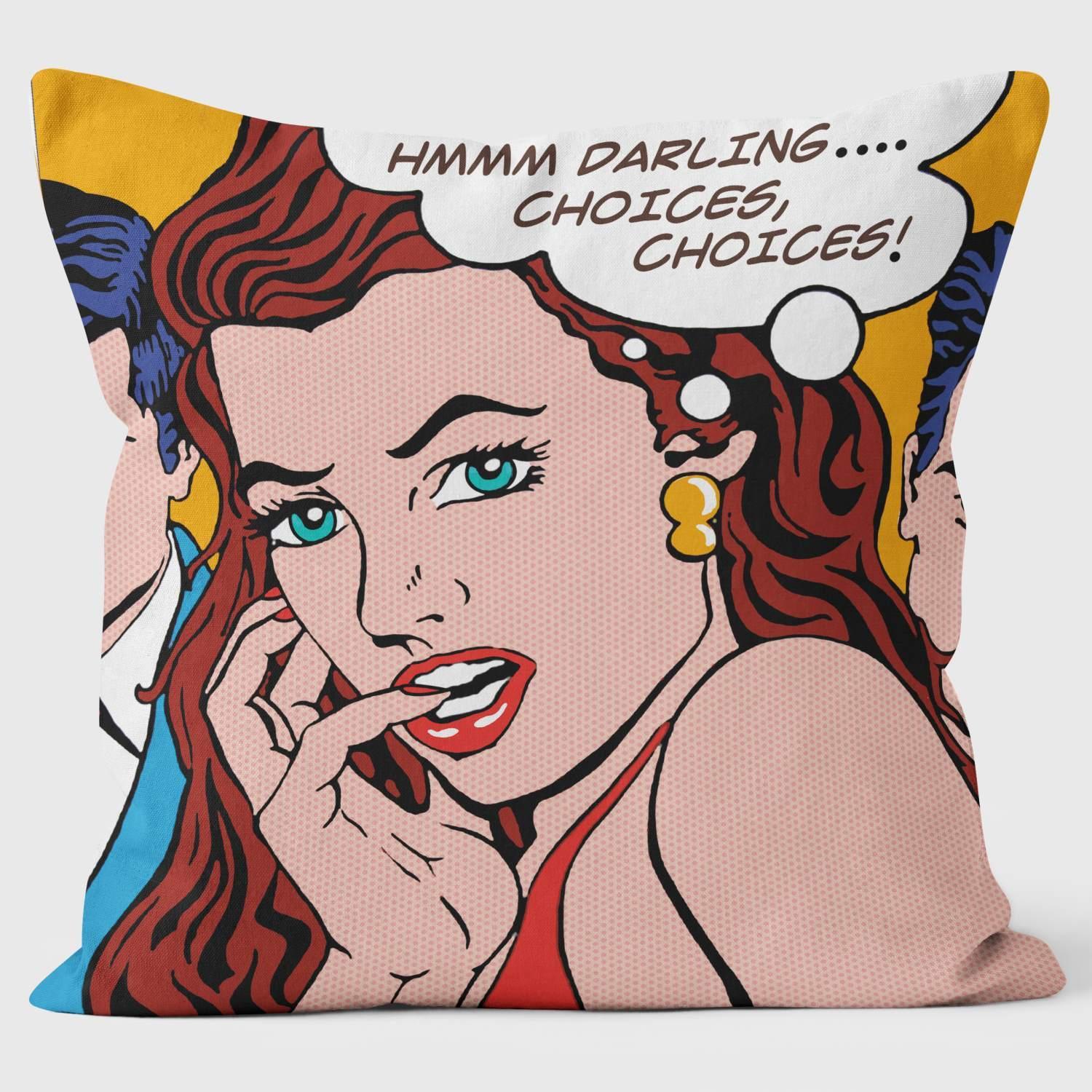 Choices -Youngerman Art Cushions - Handmade Cushions UK - WeLoveCushions
