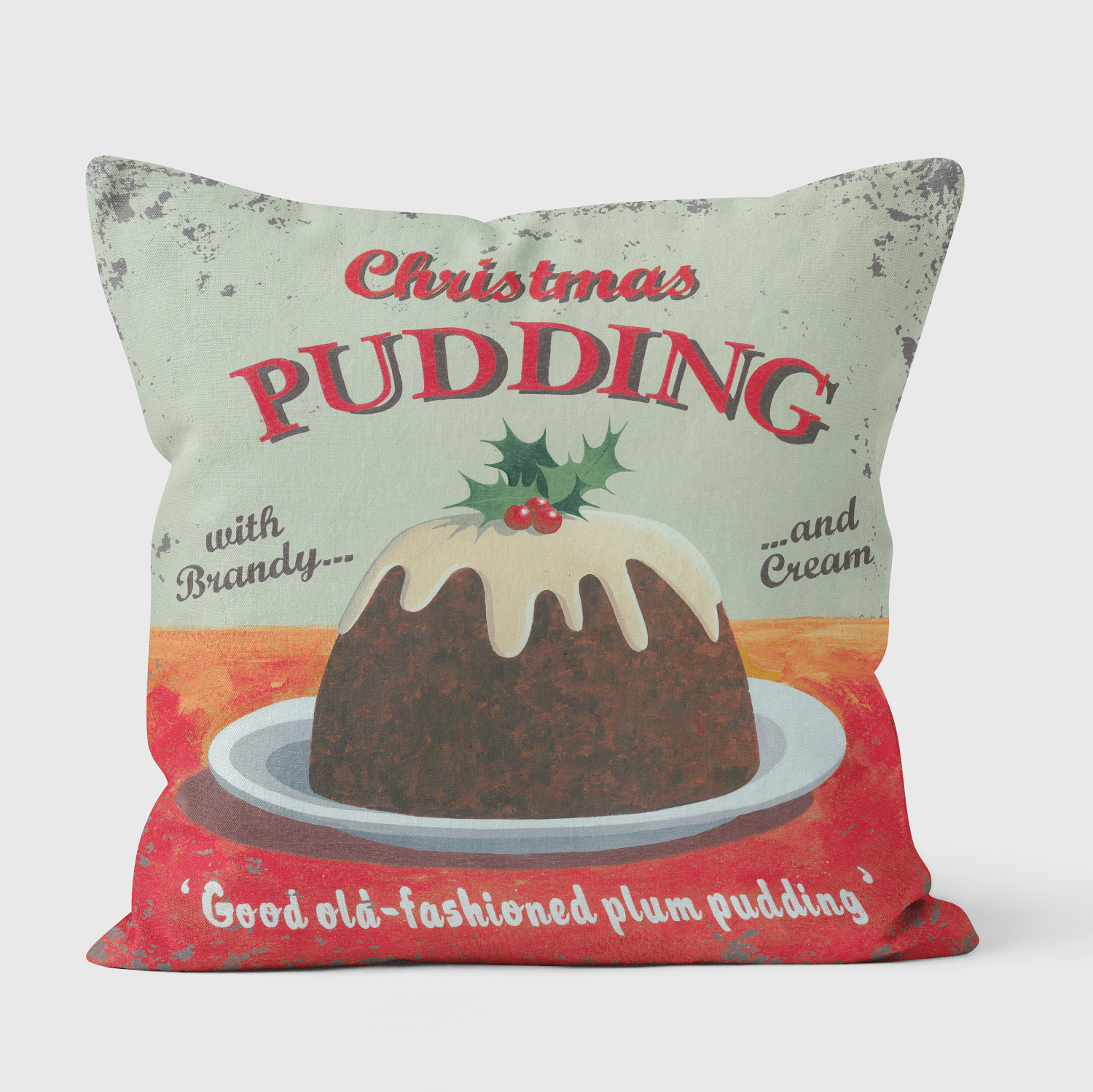 Christmas Pudding - Martin Wiscombe Cushions - Handmade Cushions UK - WeLoveCushions