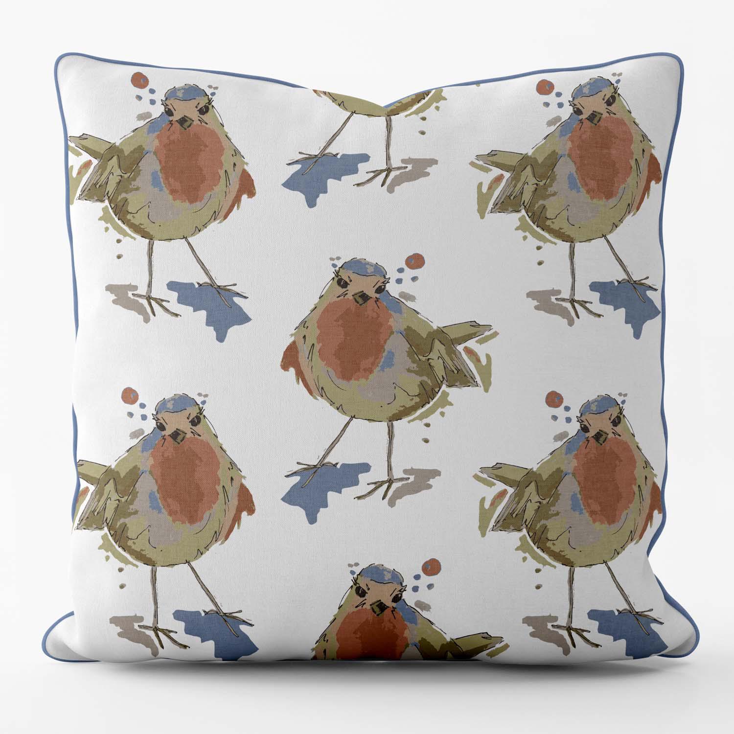 Christmas Robin -Their Nibs Cushion - Handmade Cushions UK - WeLoveCushions