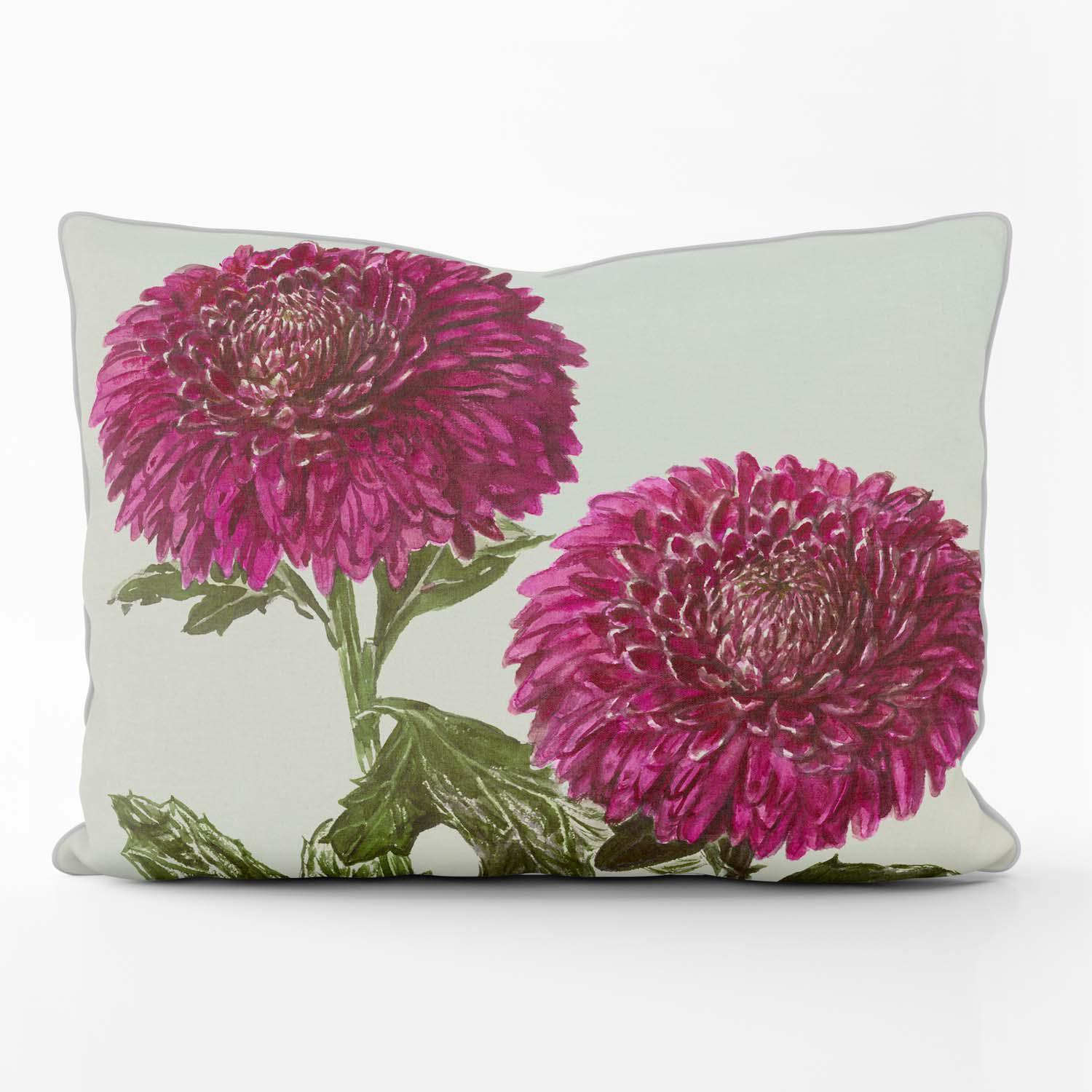 Chrysanthemum Velveteen - Alfred Wise Outdoor Cushion - Handmade Cushions UK - WeLoveCushions