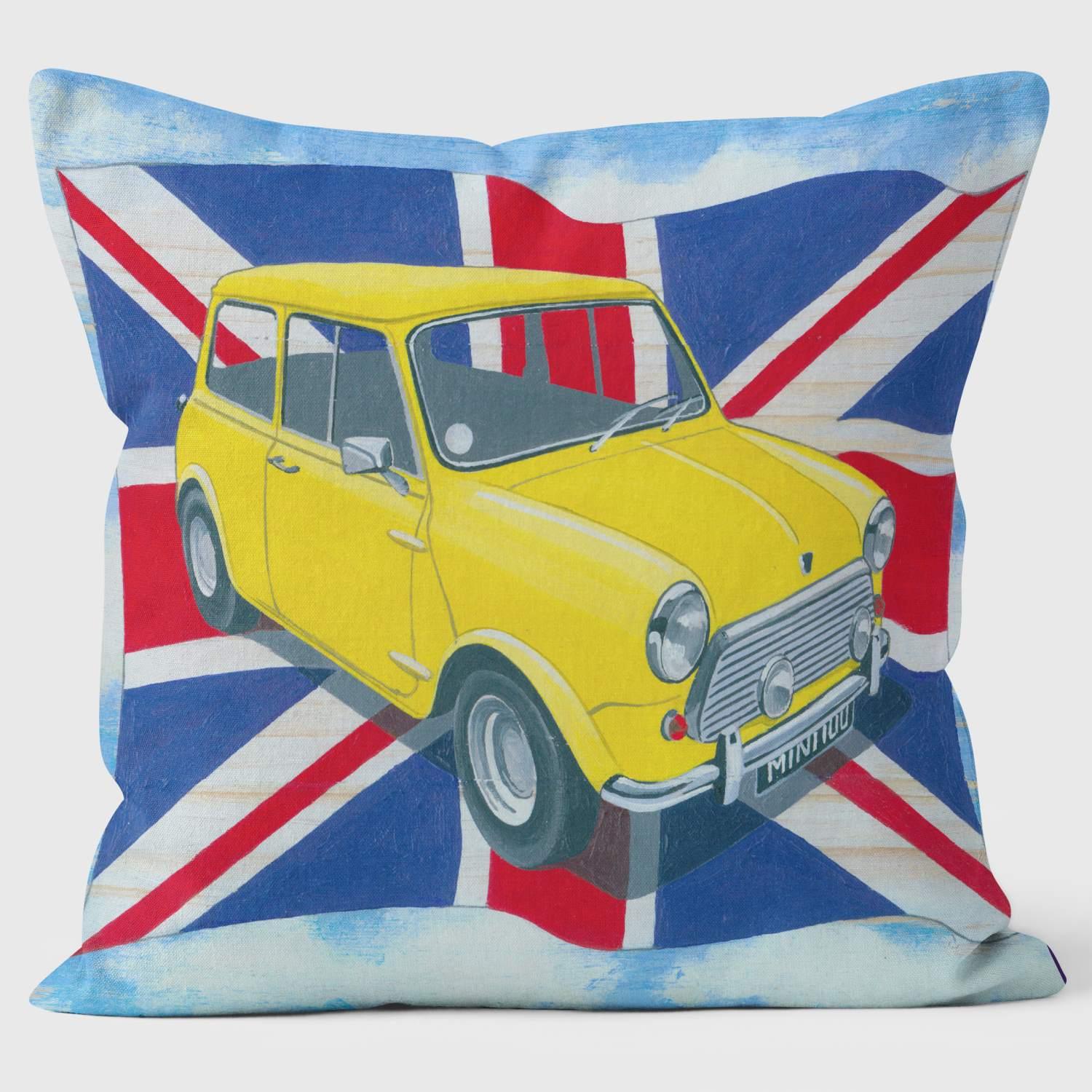 Classic British Mini Car Front - Martin Wiscombe - Art Print Cushion - Handmade Cushions UK - WeLoveCushions