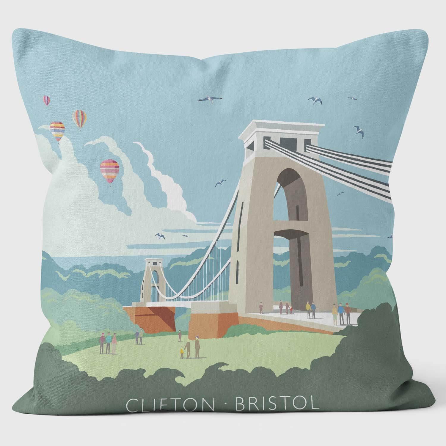 Clifton Bridge Bristol - Martin Wiscombe Cushion - Handmade Cushions UK - WeLoveCushions
