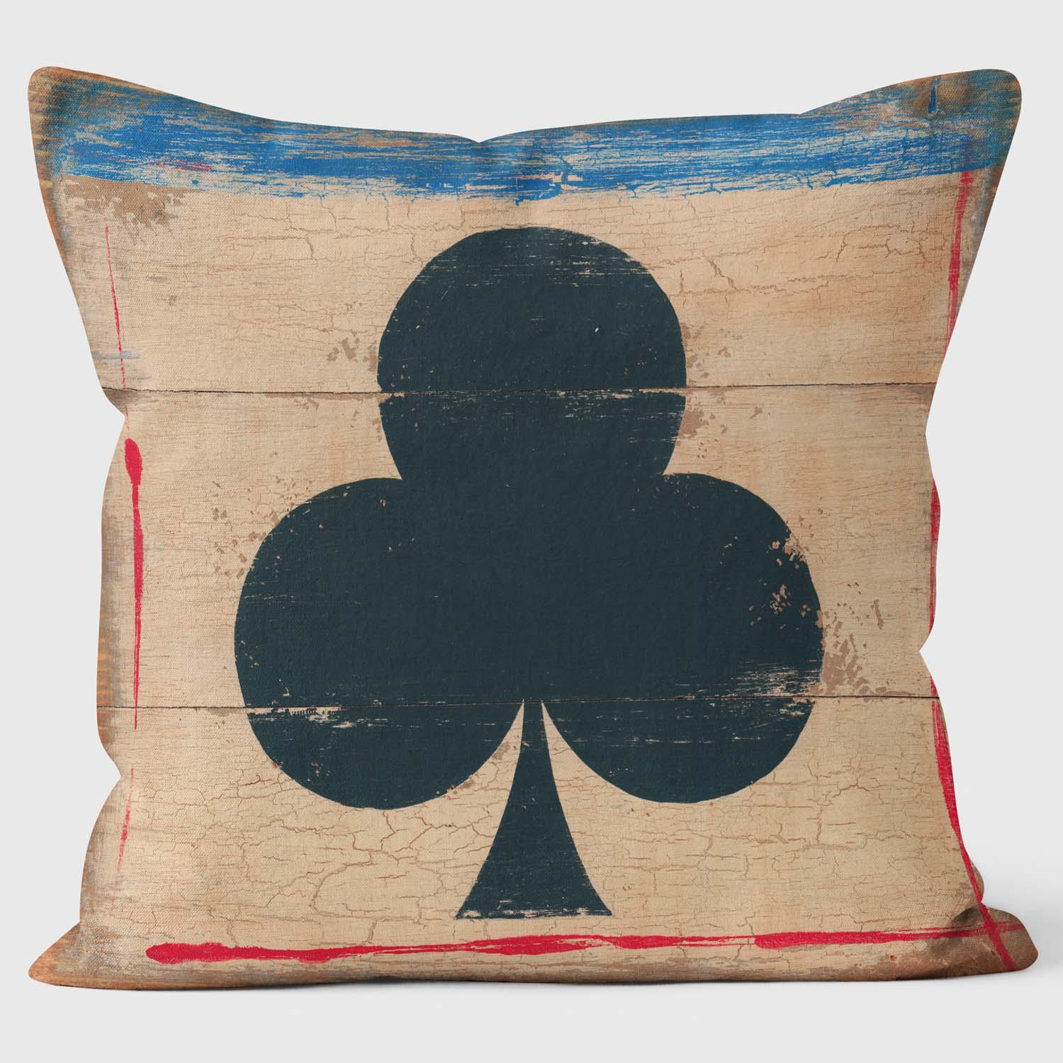 Clubs Pack Of Cards - Martin Wiscombe Cushion - Handmade Cushions UK - WeLoveCushions