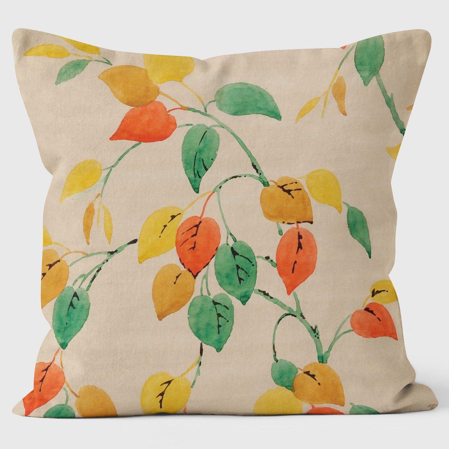 Colourful Leaves - Mary Evans Cushion - Handmade Cushions UK - WeLoveCushions