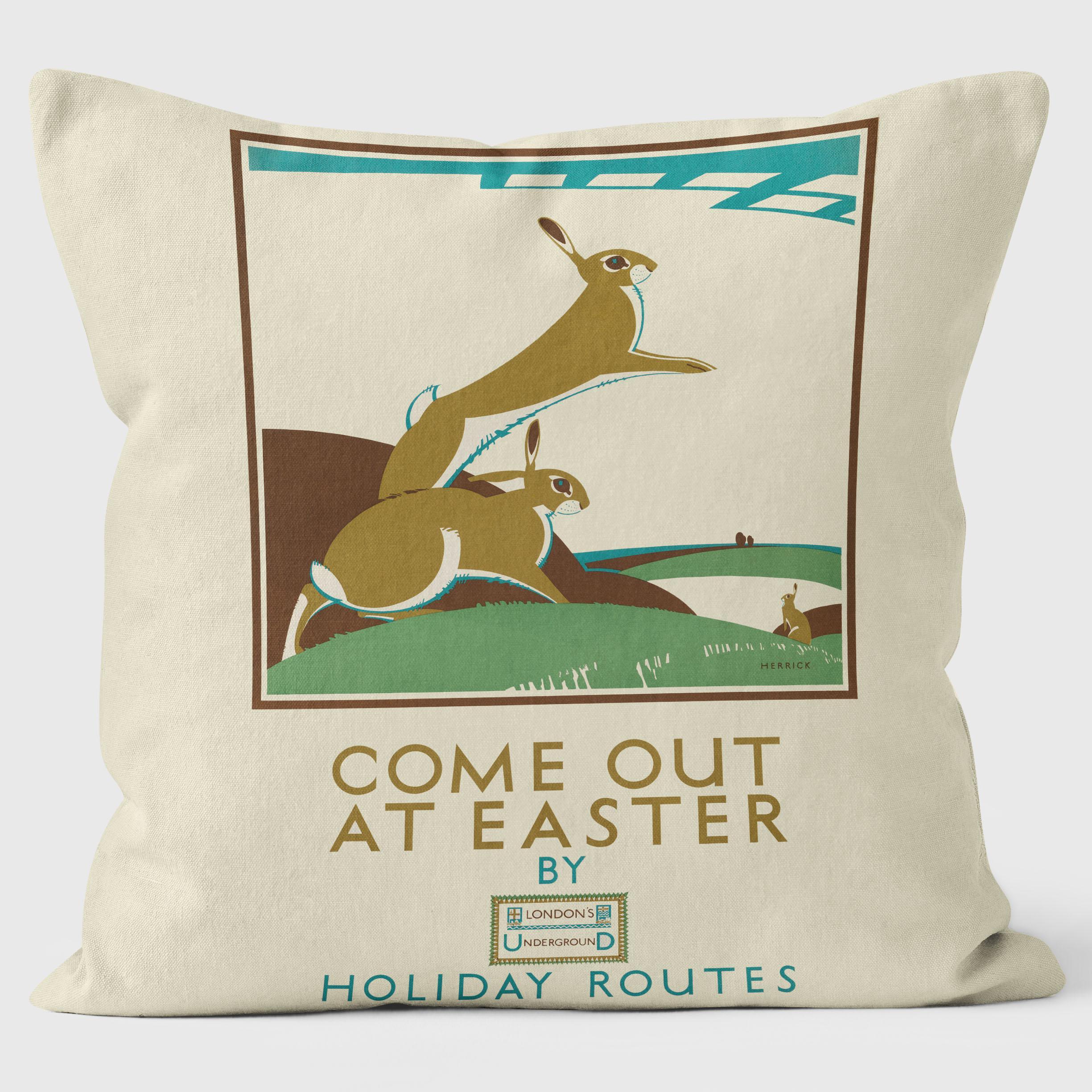 Come Out at Easter - London Transport Cushion - Handmade Cushions UK - WeLoveCushions